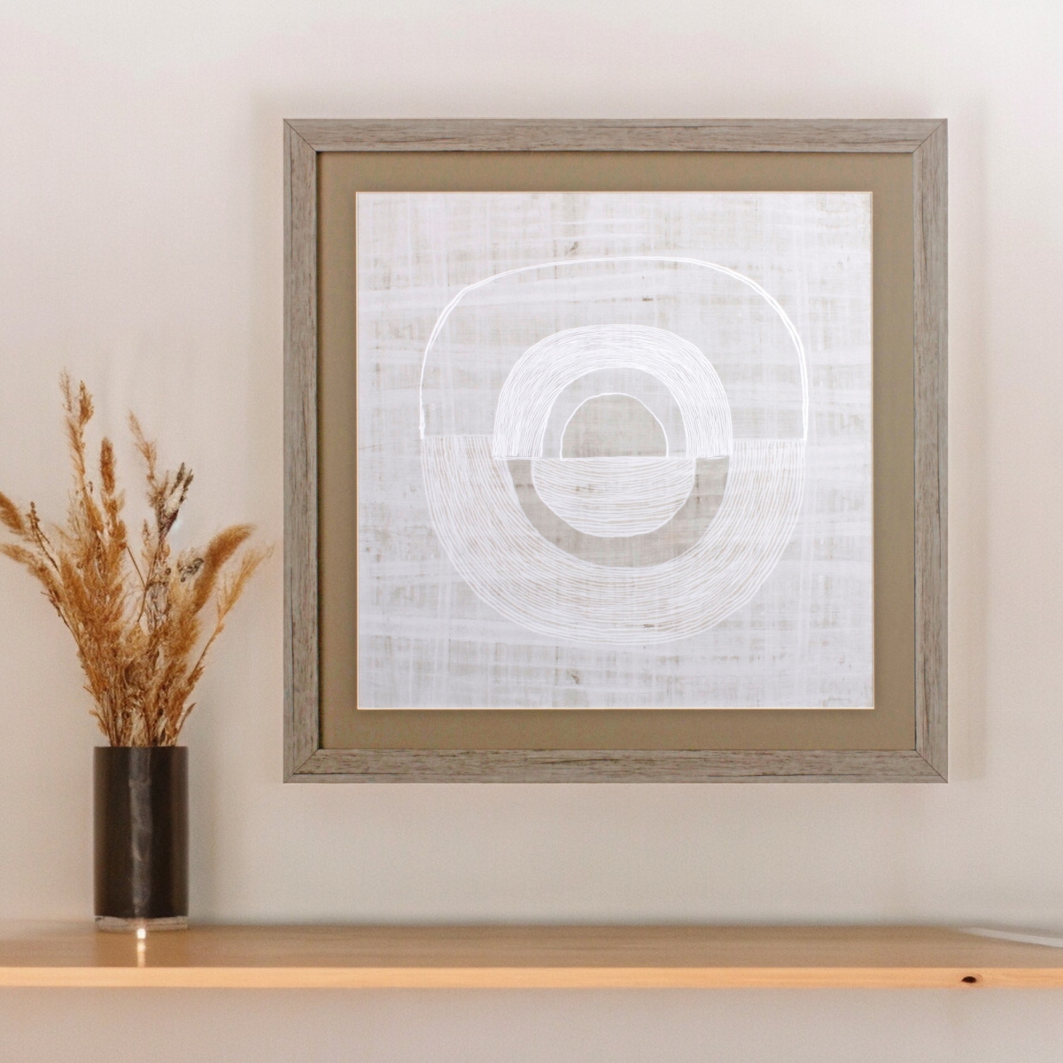 476092 Organic Weave I Wood Brown Framed Wall Art