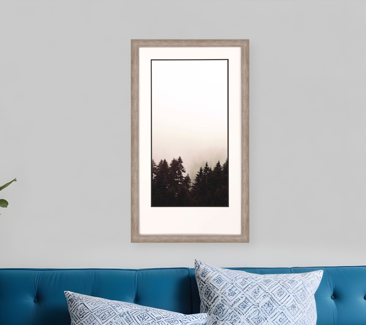 525407 Misty Peak Silver Framed Print Wall Art