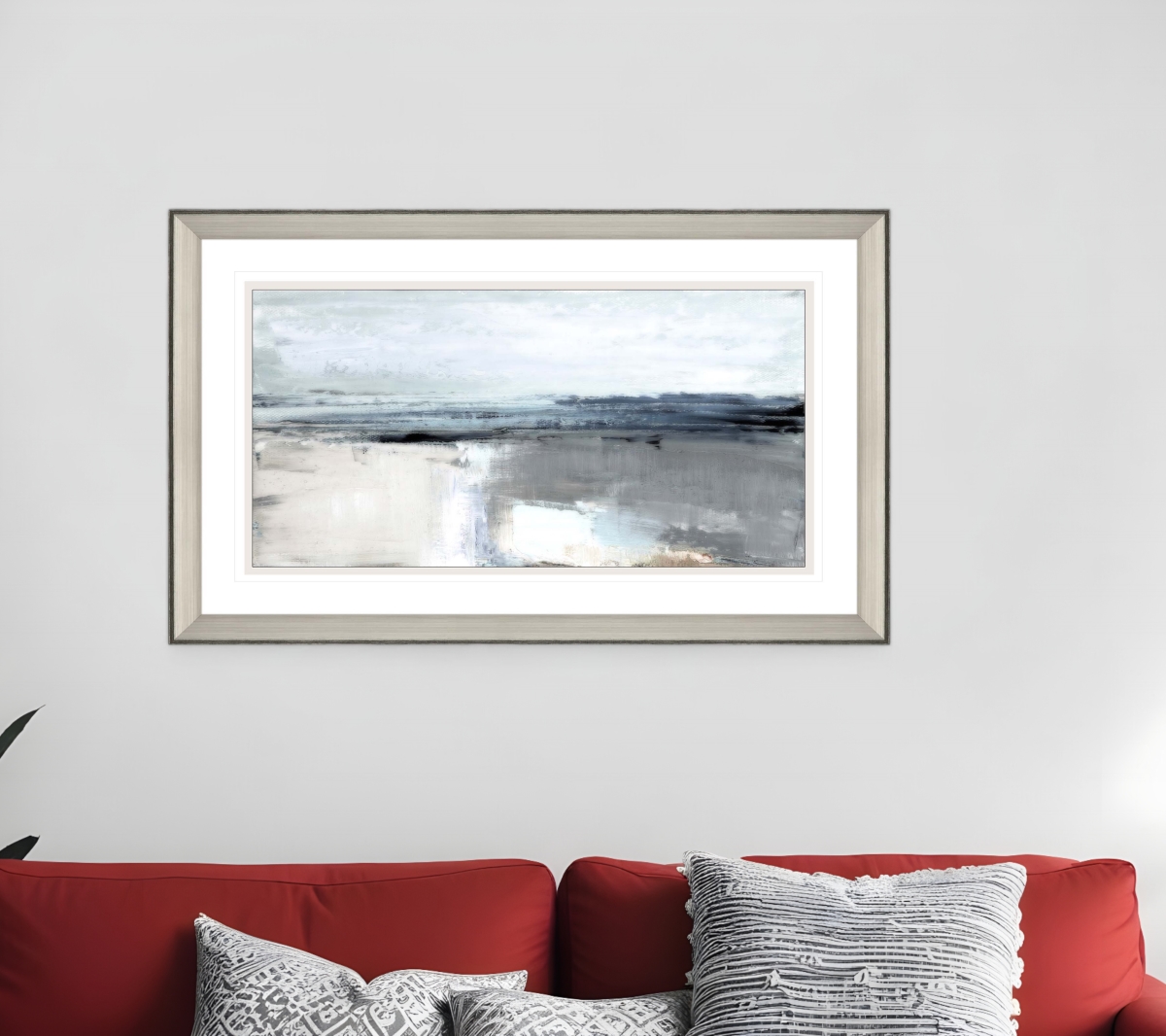 525734 Moody Coast II Silver Framed Print Wall Art