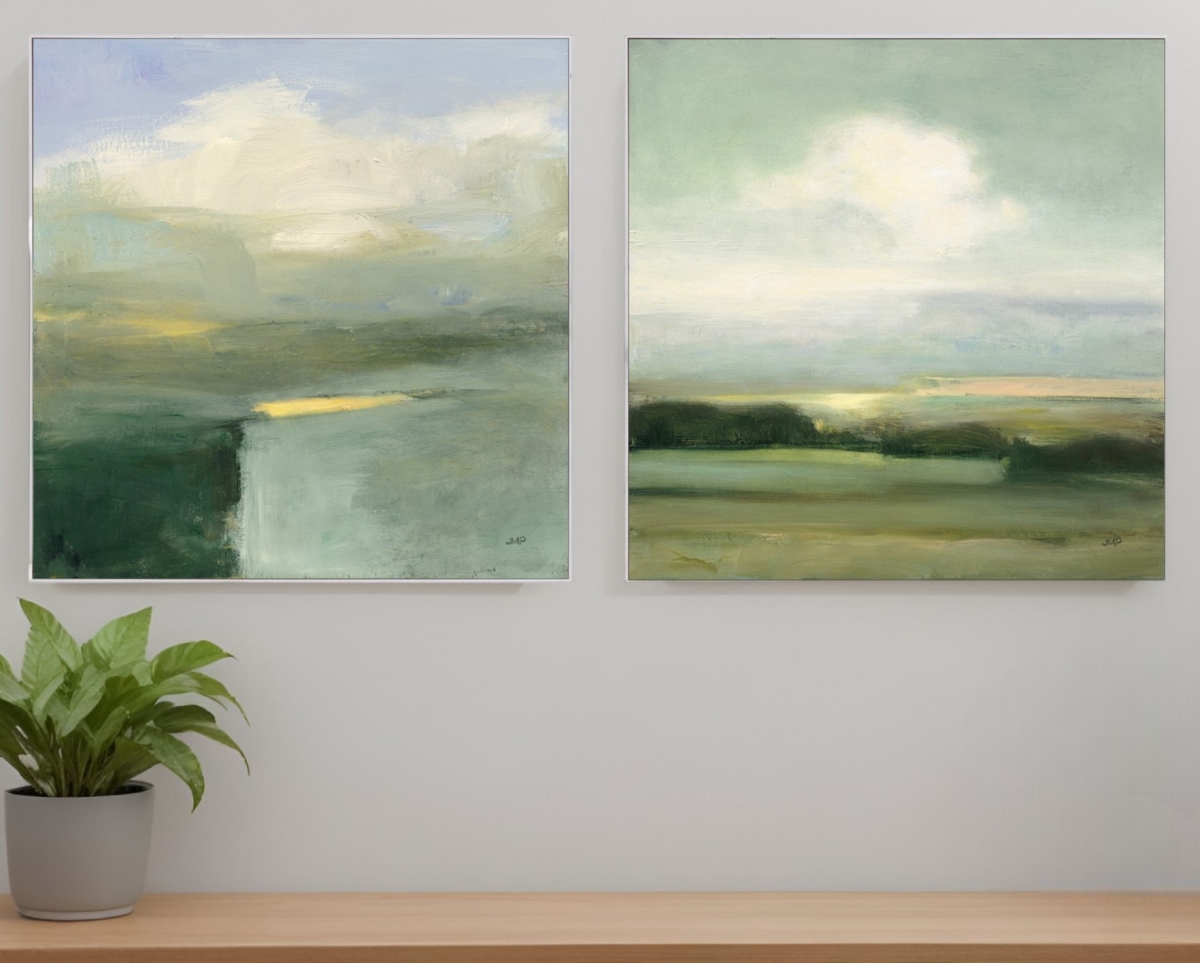 525867 View White Framed Print Wall Art, Set of 2