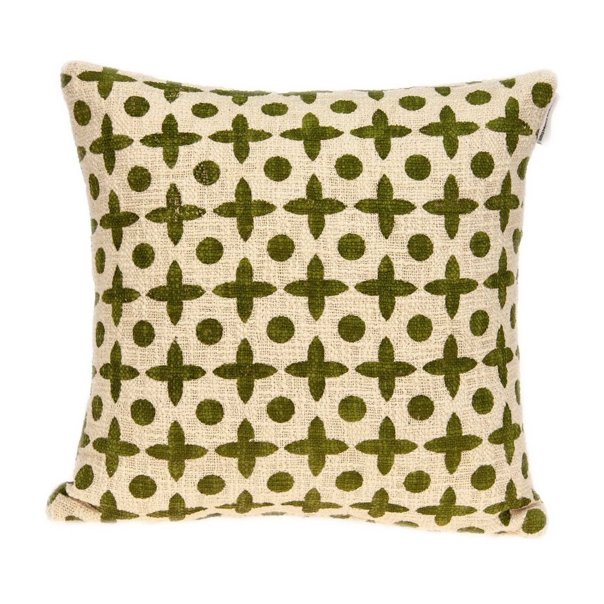 18 x 7 x 18 in. Transitional Beige Printed Pillow Cover with Poly Insert