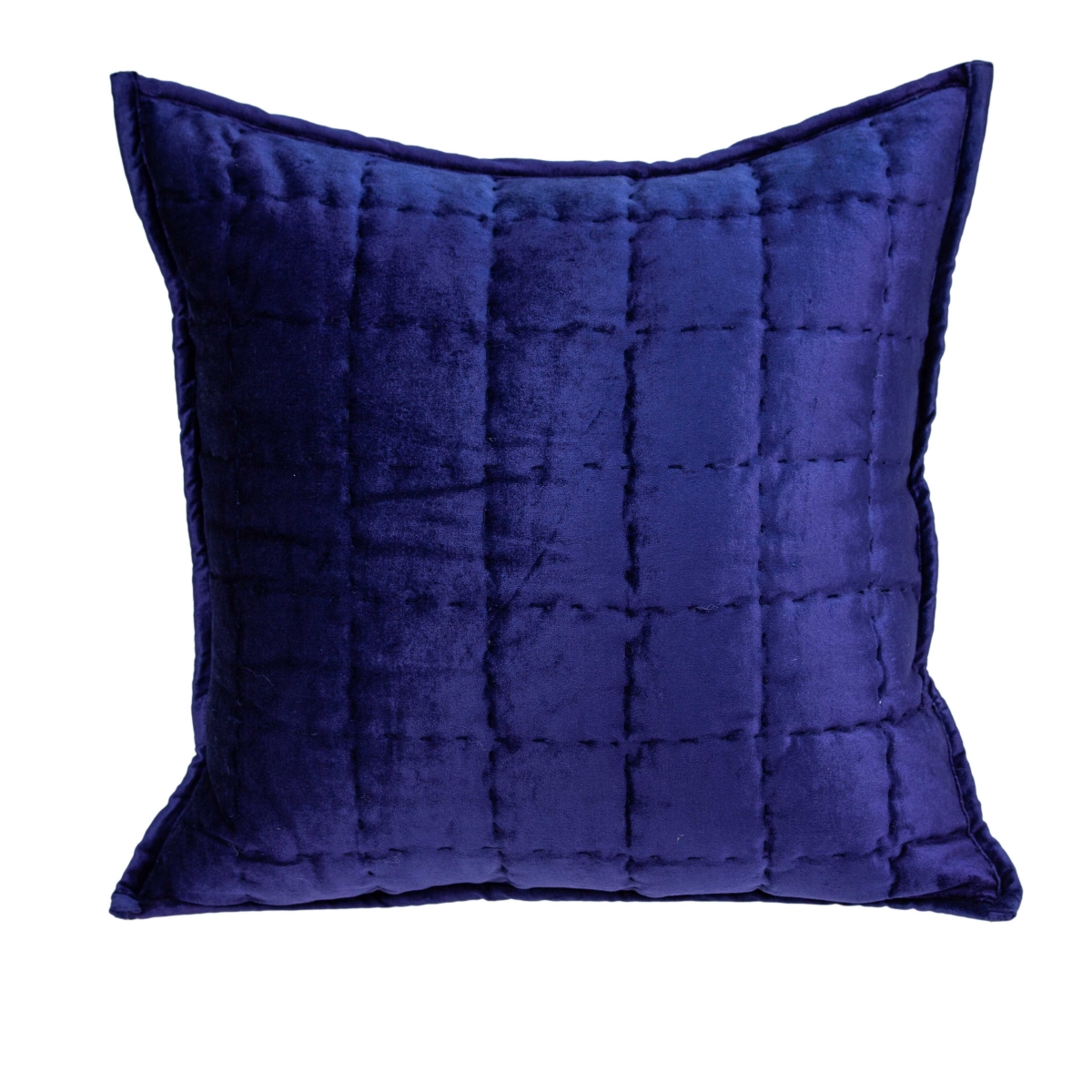 20 x 7 x 20 in. Transitional Royal Blue Quilted Pillow Cover with Poly Insert