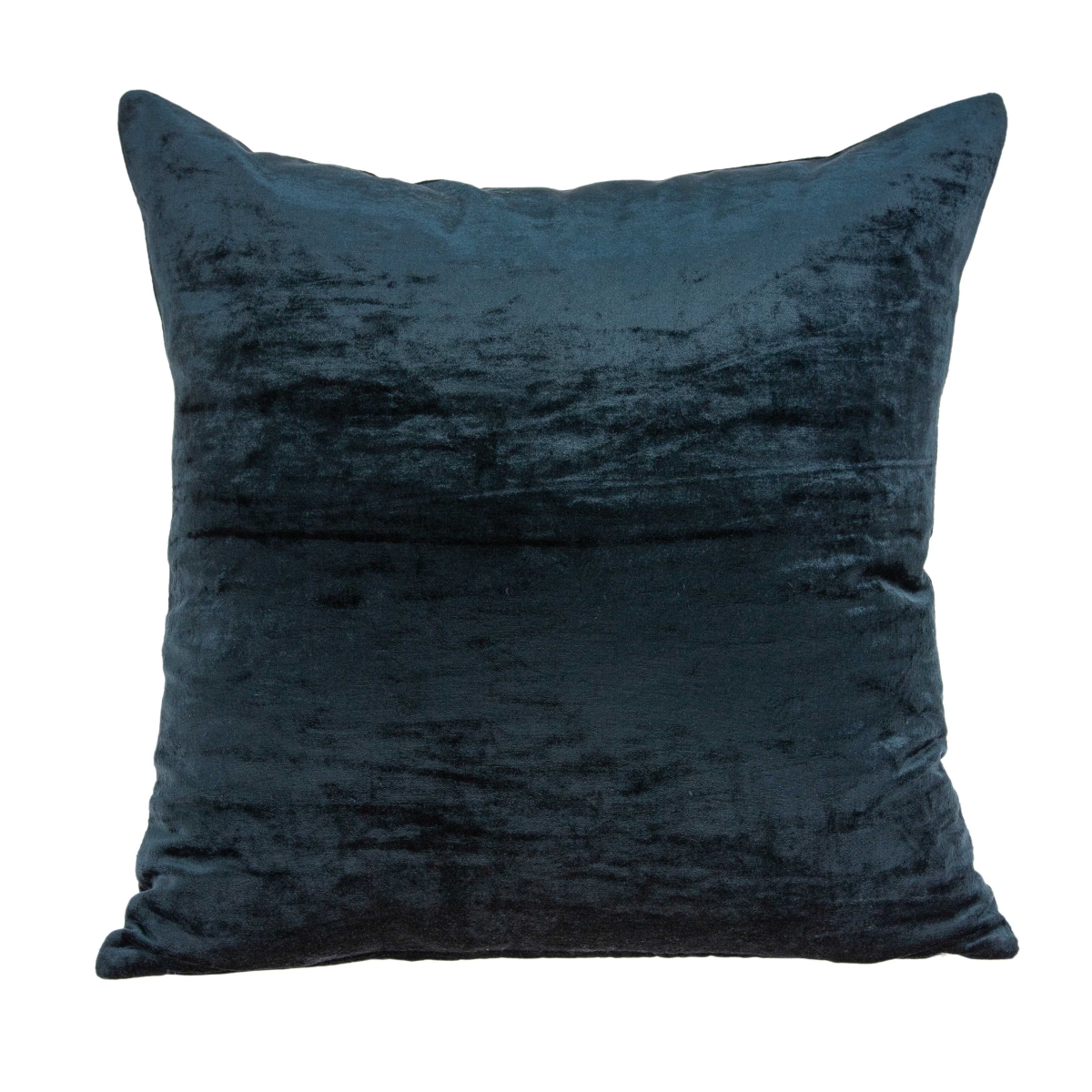 18 x 7 x 18 in. Transitional Dark Blue Solid Pillow Cover with Poly Insert
