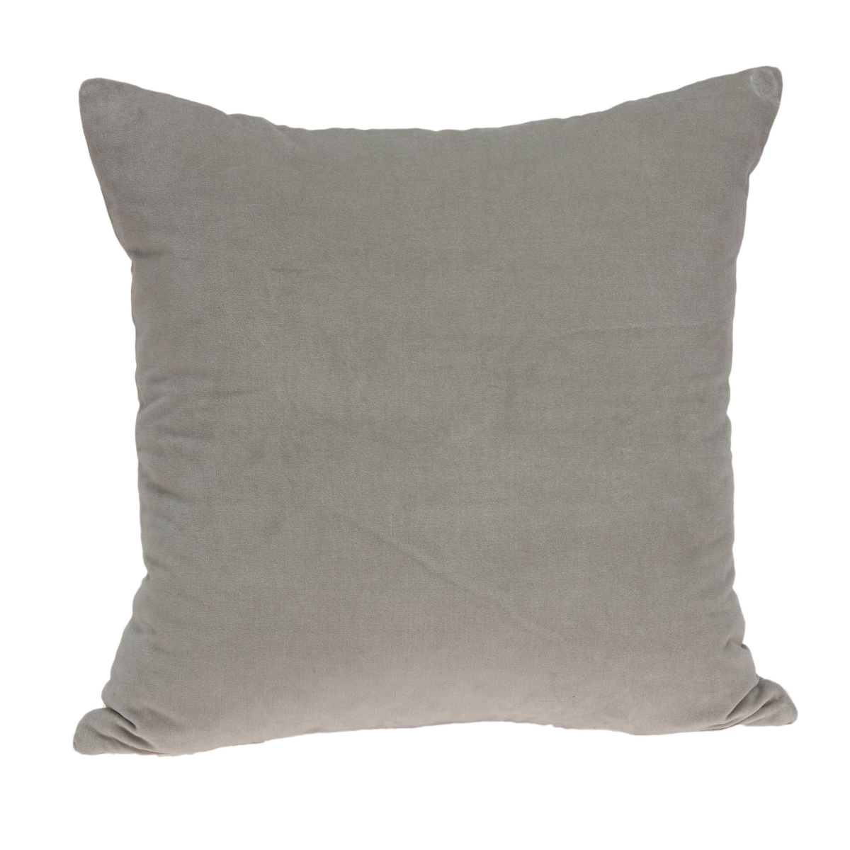 334007 18 x 7 x 18 in. Transitional Gray Solid Pillow Cover with Poly Insert
