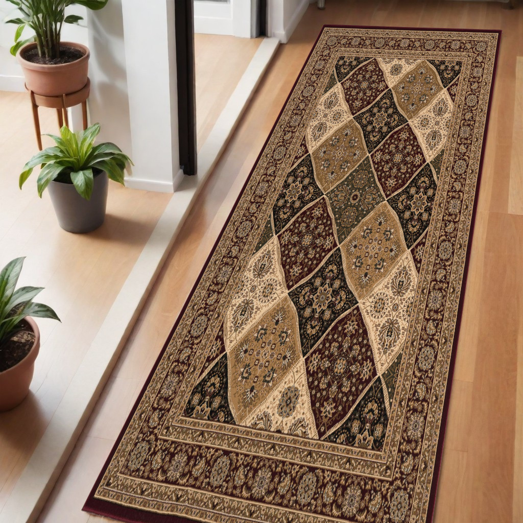 635281 6 ft. Red & Black Moroccan Runner Rug