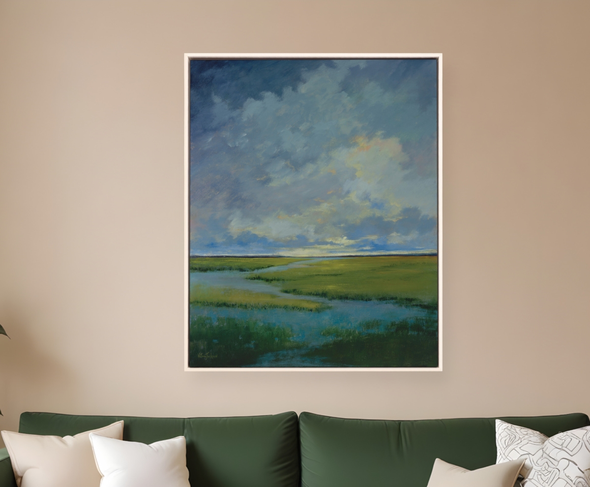 526022 Quiet Reflection White Floater Frame Print Wall Art