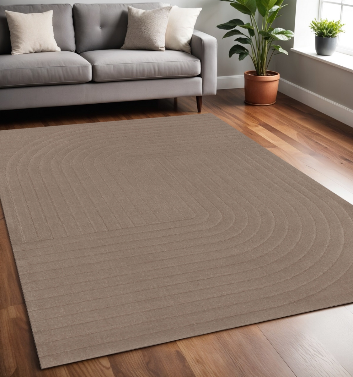 660065 5 x 8 ft. Brown Rectangle Area Rug