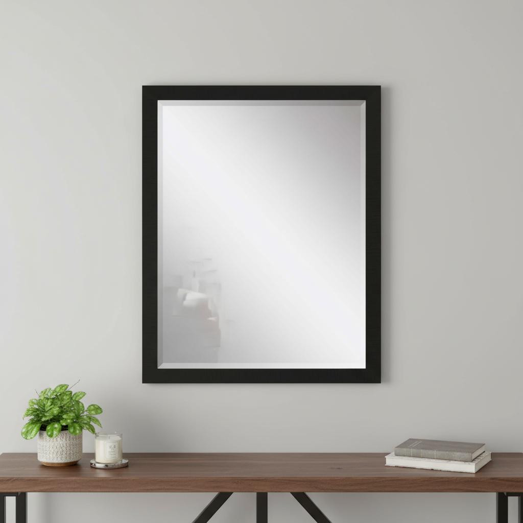 632811 43 in. Black Framed Accent Mirror