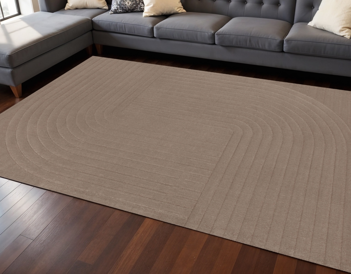 660066 8 x 11 ft. Brown Machine Made Rectangle Area Rug