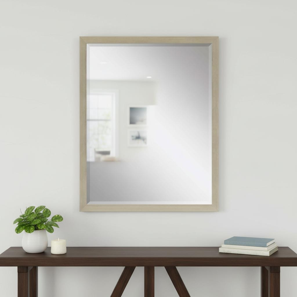 632756 43 in. Silver Wood Accent Mirror