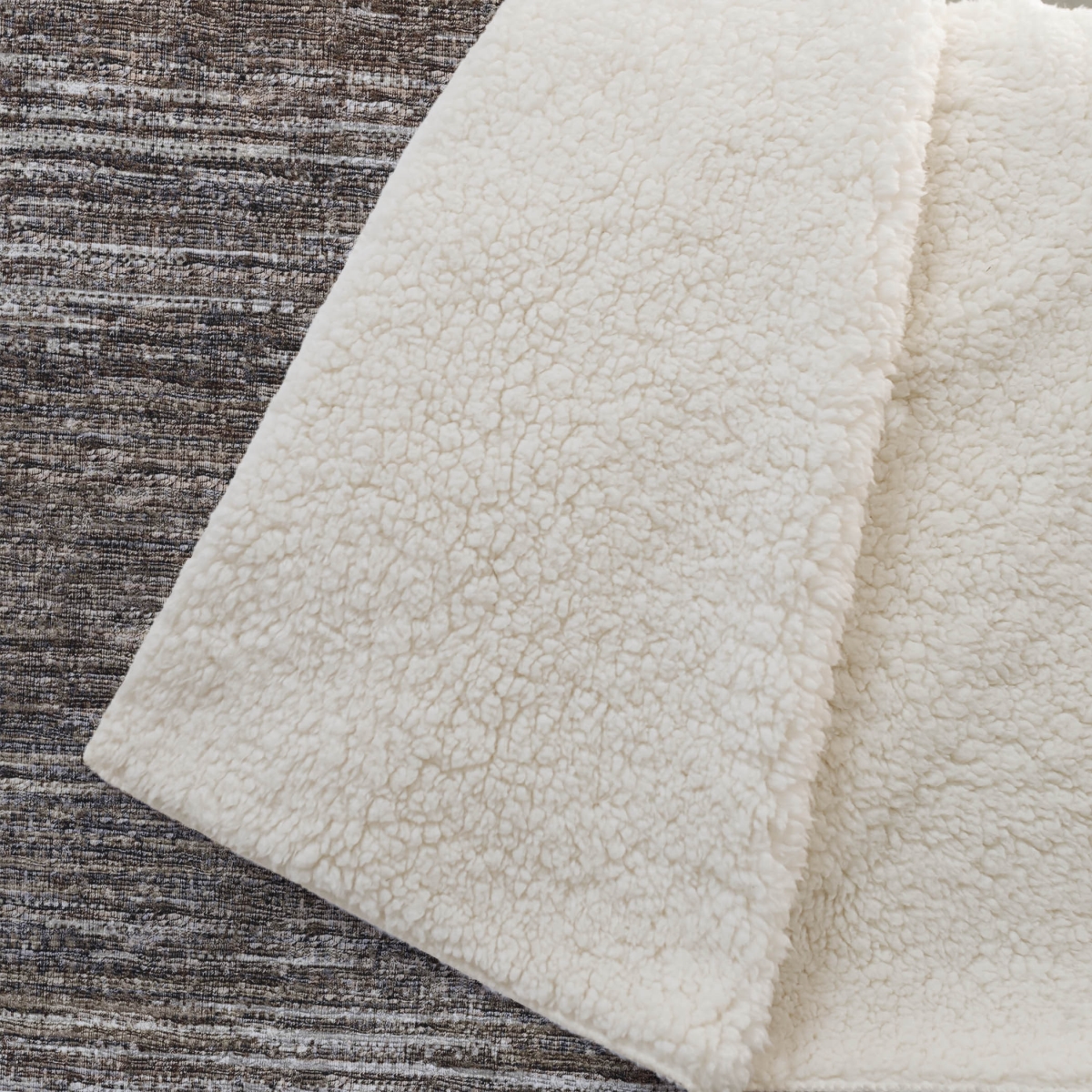699008 50 x 70 in. Brown & Beige Abstract Microfiber Plush Throw Blanket