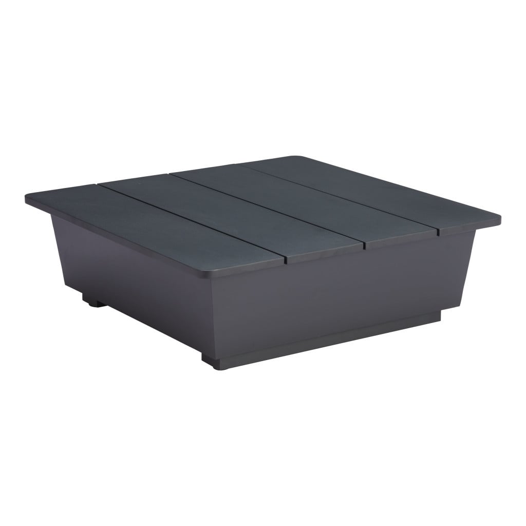 668539 32 in. Gray Aluminum Square Outdoor Coffee Table