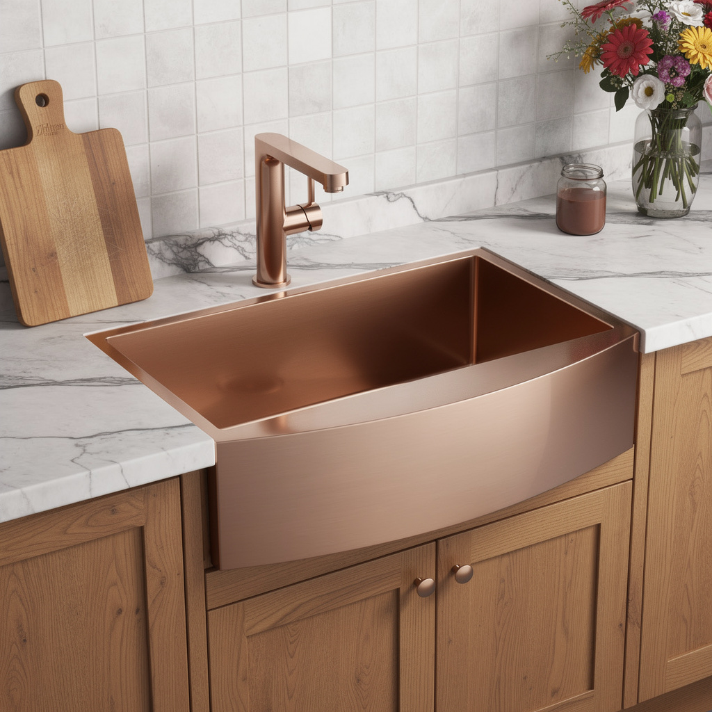 Picture of HomeRoots 719949 10 x 33 in. Gold Stainless Steel Undermount Kitchen Sink