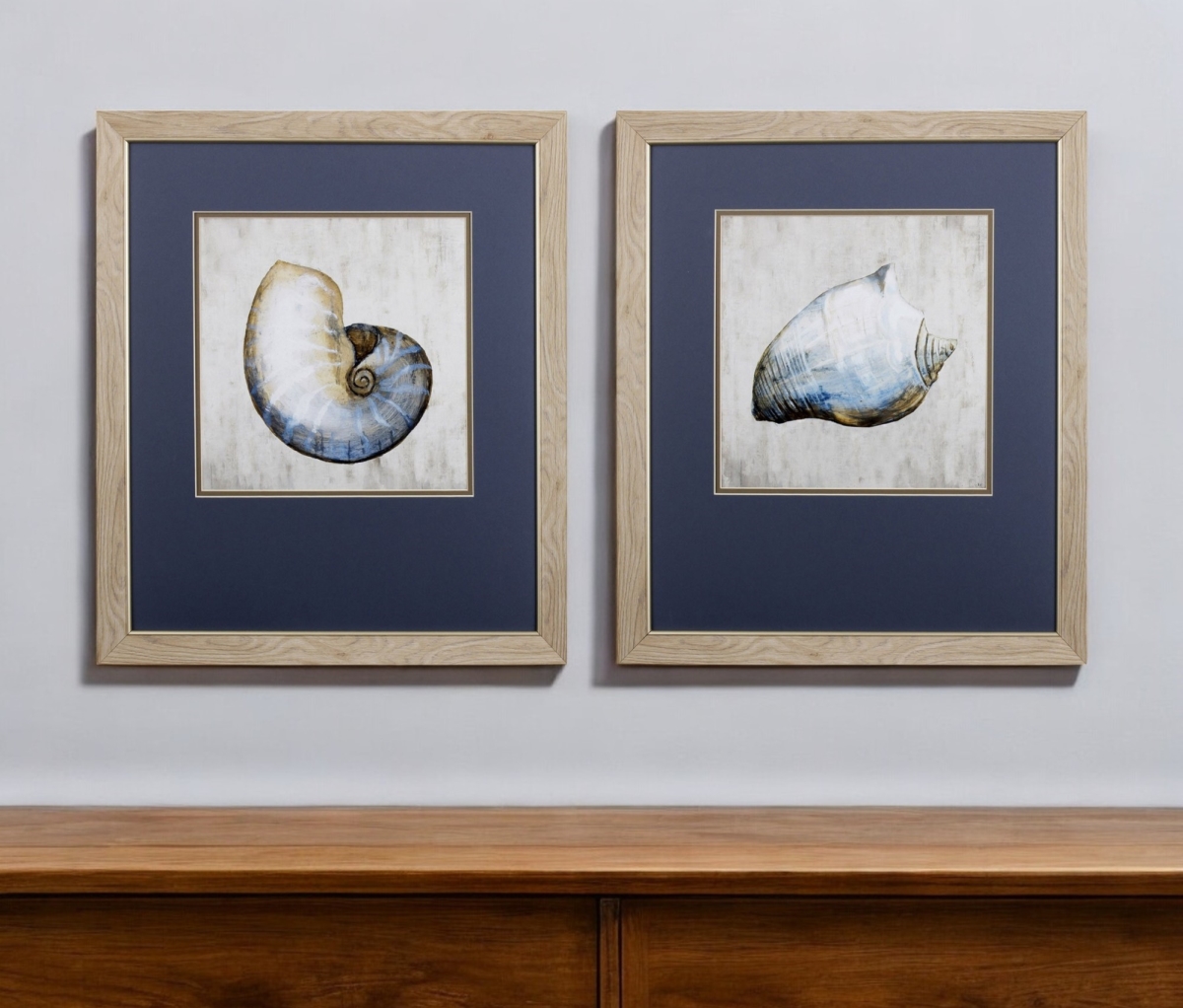 401448 Ocean Seashells Wall Art, Set of 2