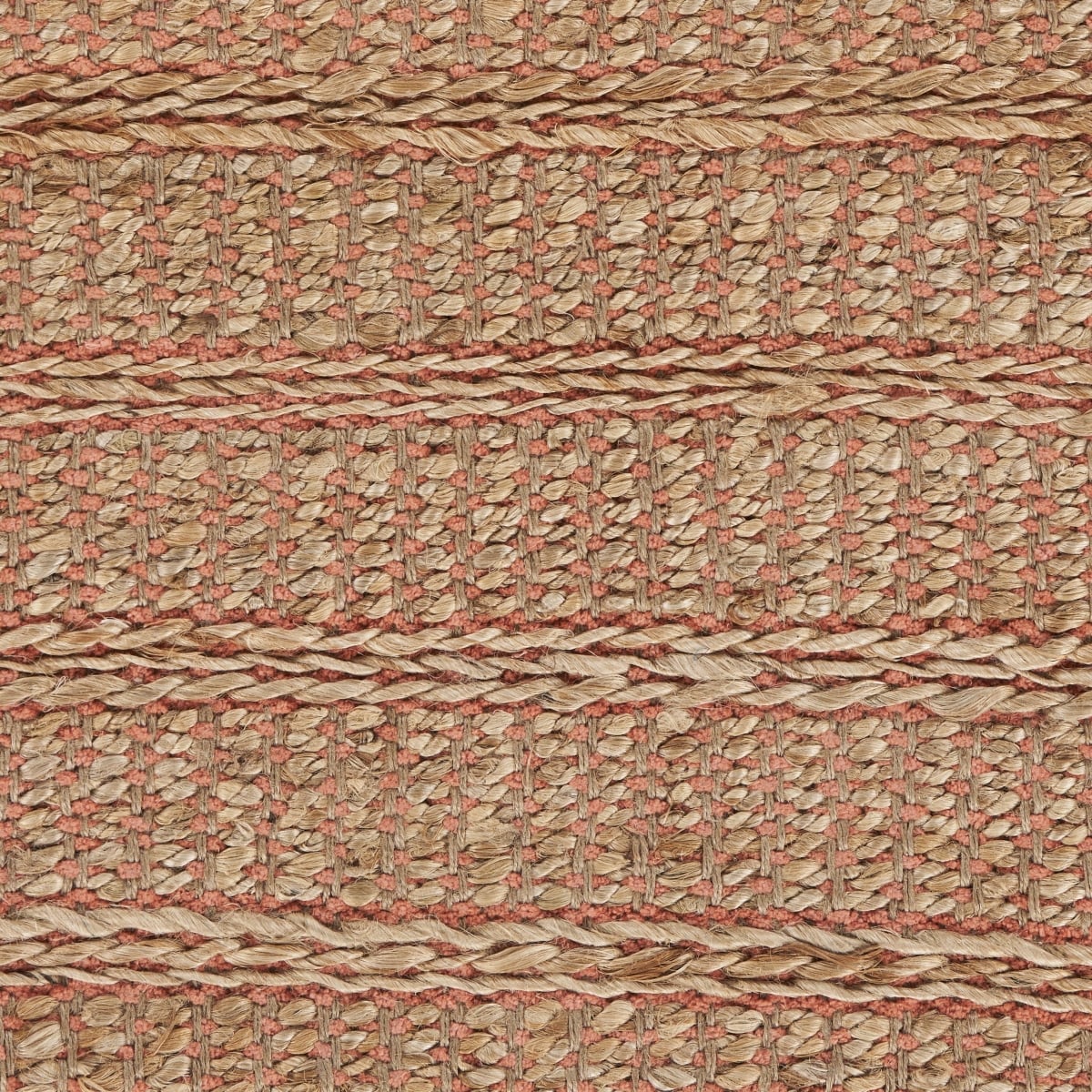712655 9 x 12 ft. Natural & Pink Jute Hand Woven Rectangle Area Rug