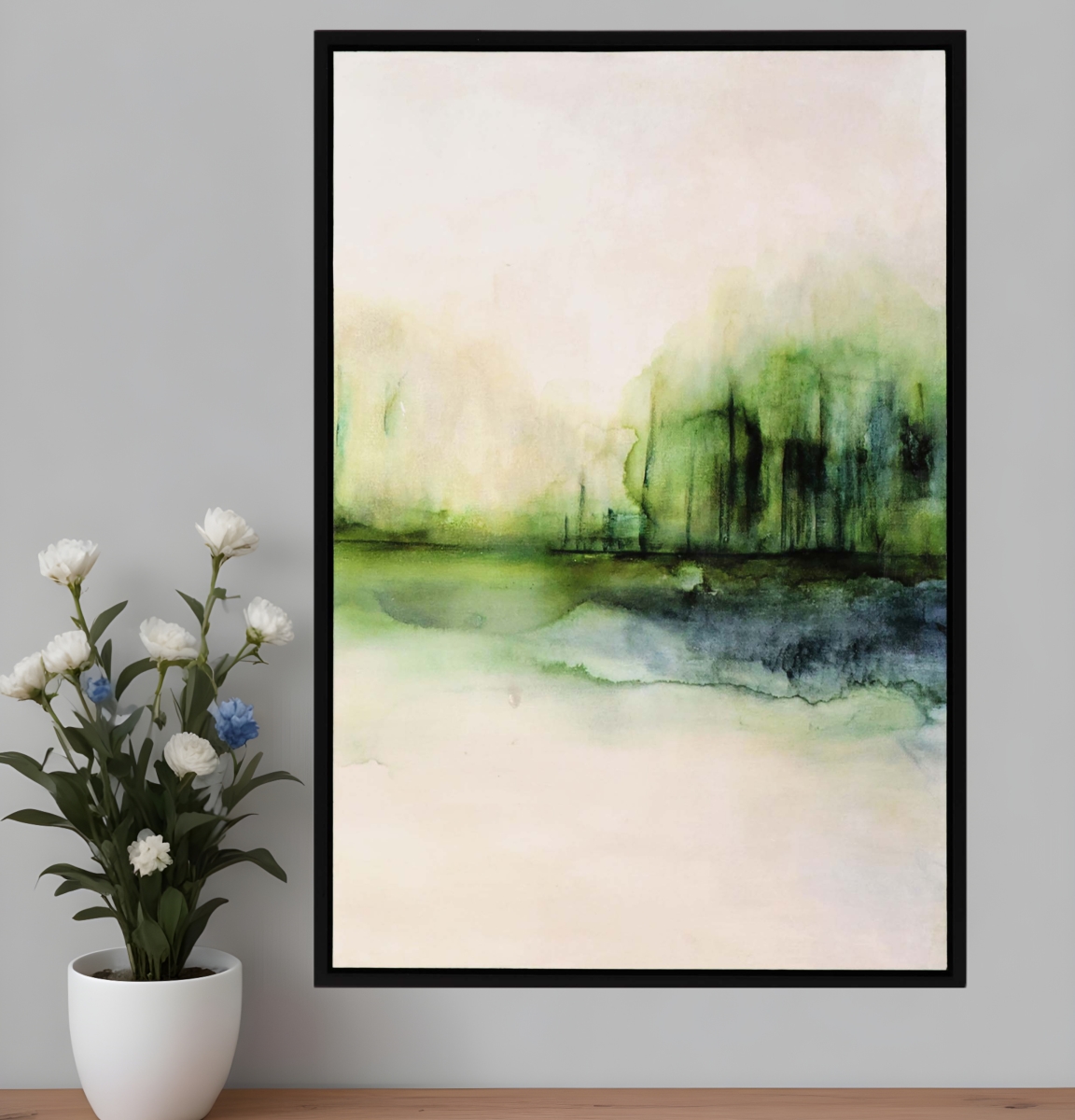 525284 Evanesce I Black Floater Frame Print Wall Art