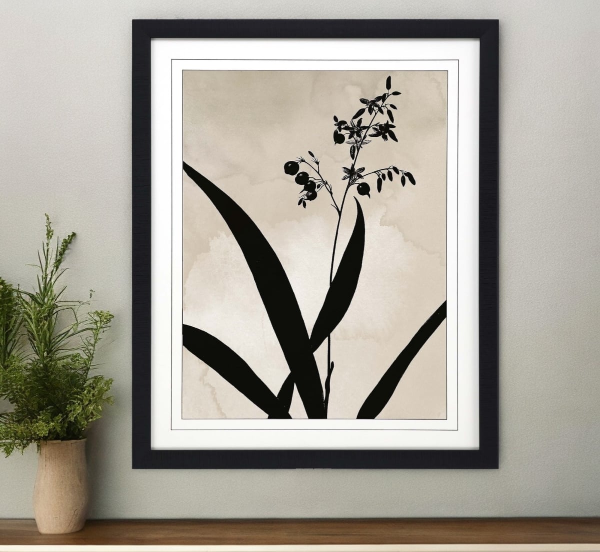525691 Dianella Black Framed Print Wall Art