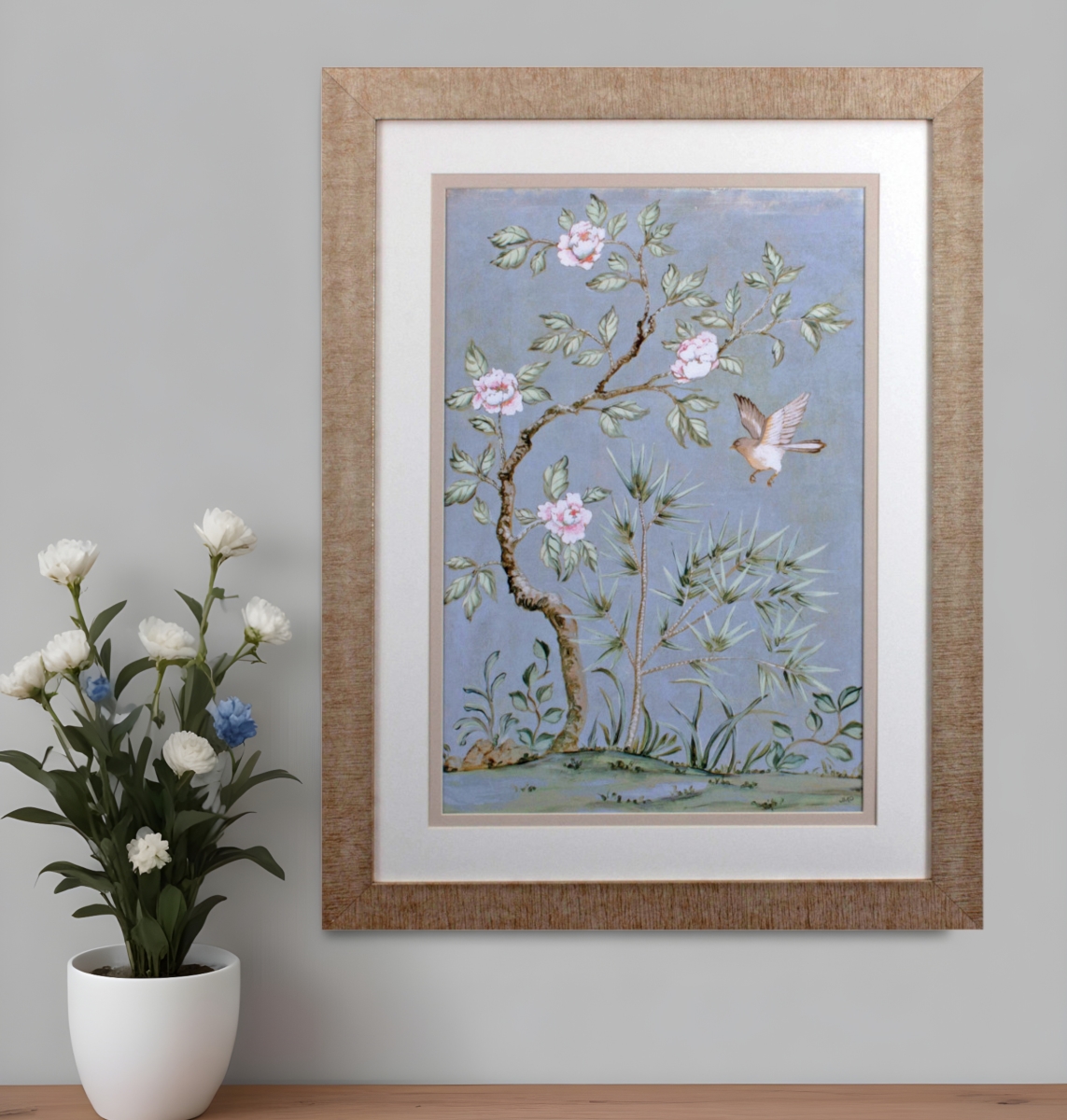 476062 Spring Mural II Brown Framed Wall Art
