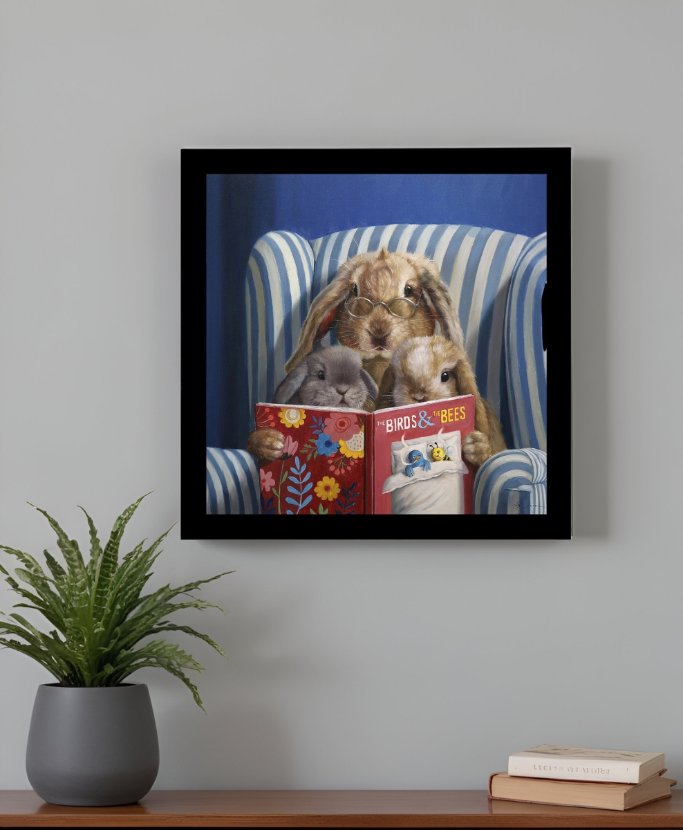 484249 The Talk Black Framed Print Wall Art