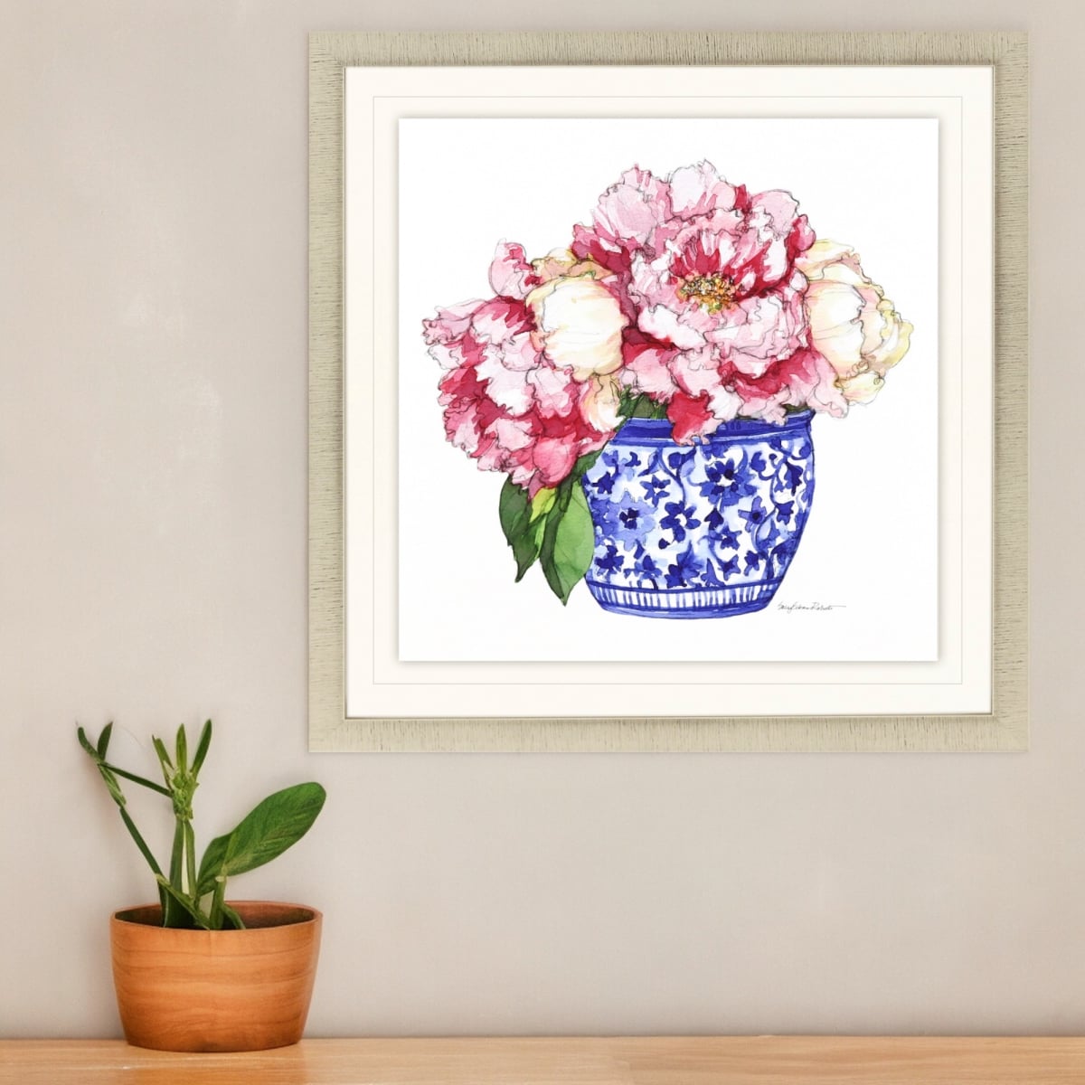525361 Pretty Petals I Gold Framed Print Wall Art