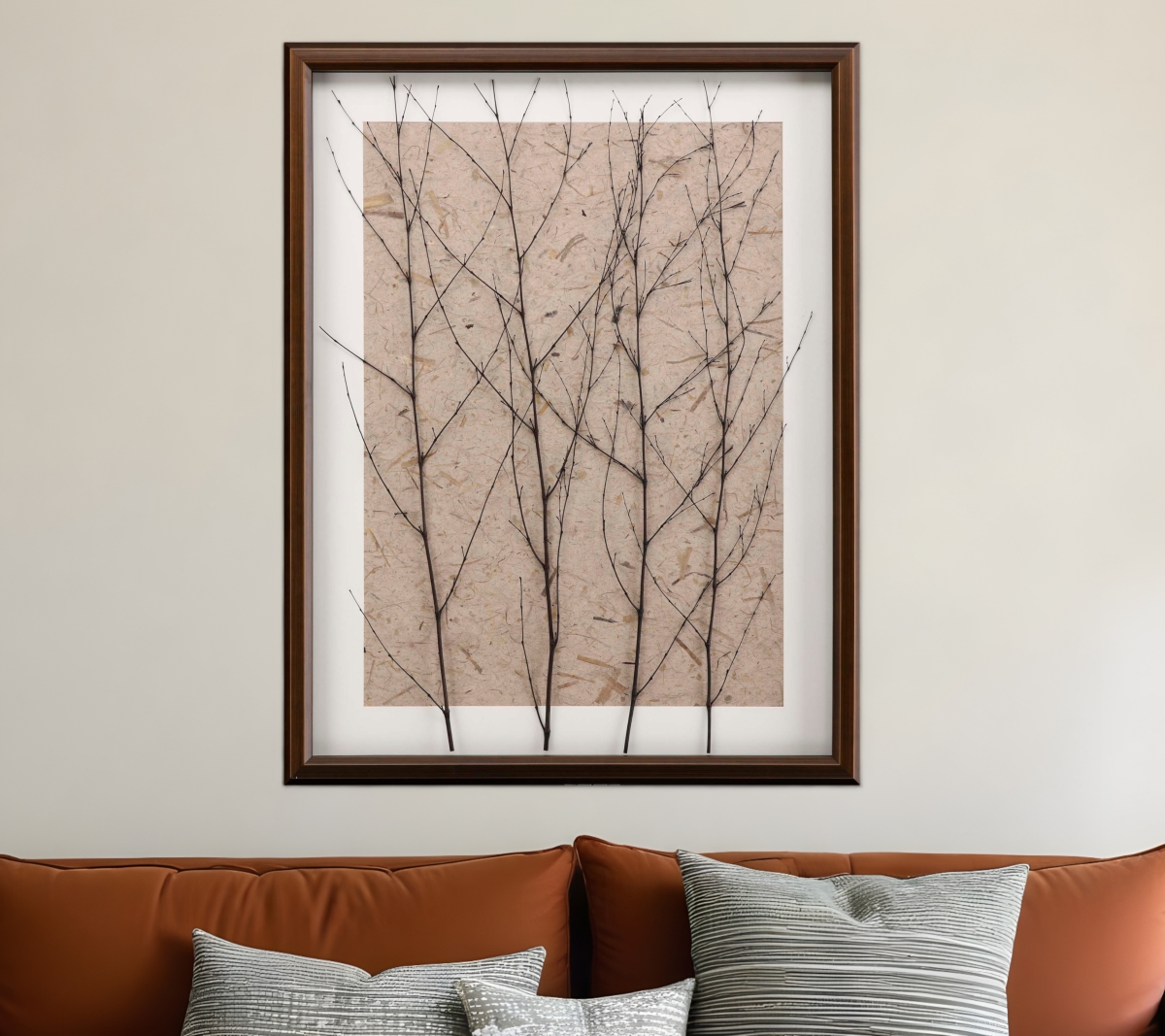 525515 Whispering Forest Gold Framed Print Wall Art
