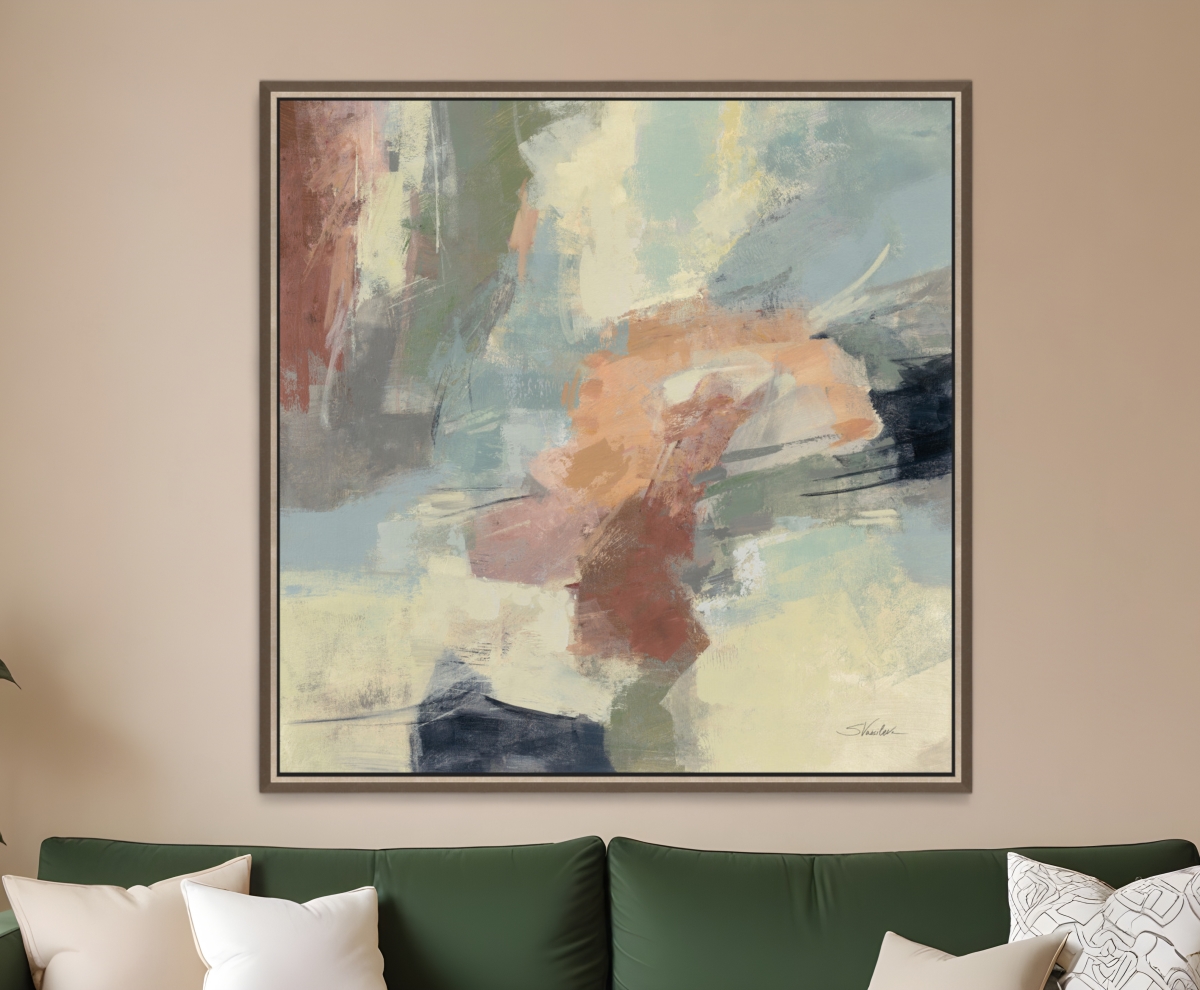 526106 Farm Field Silver Floater Frame Print Wall Art
