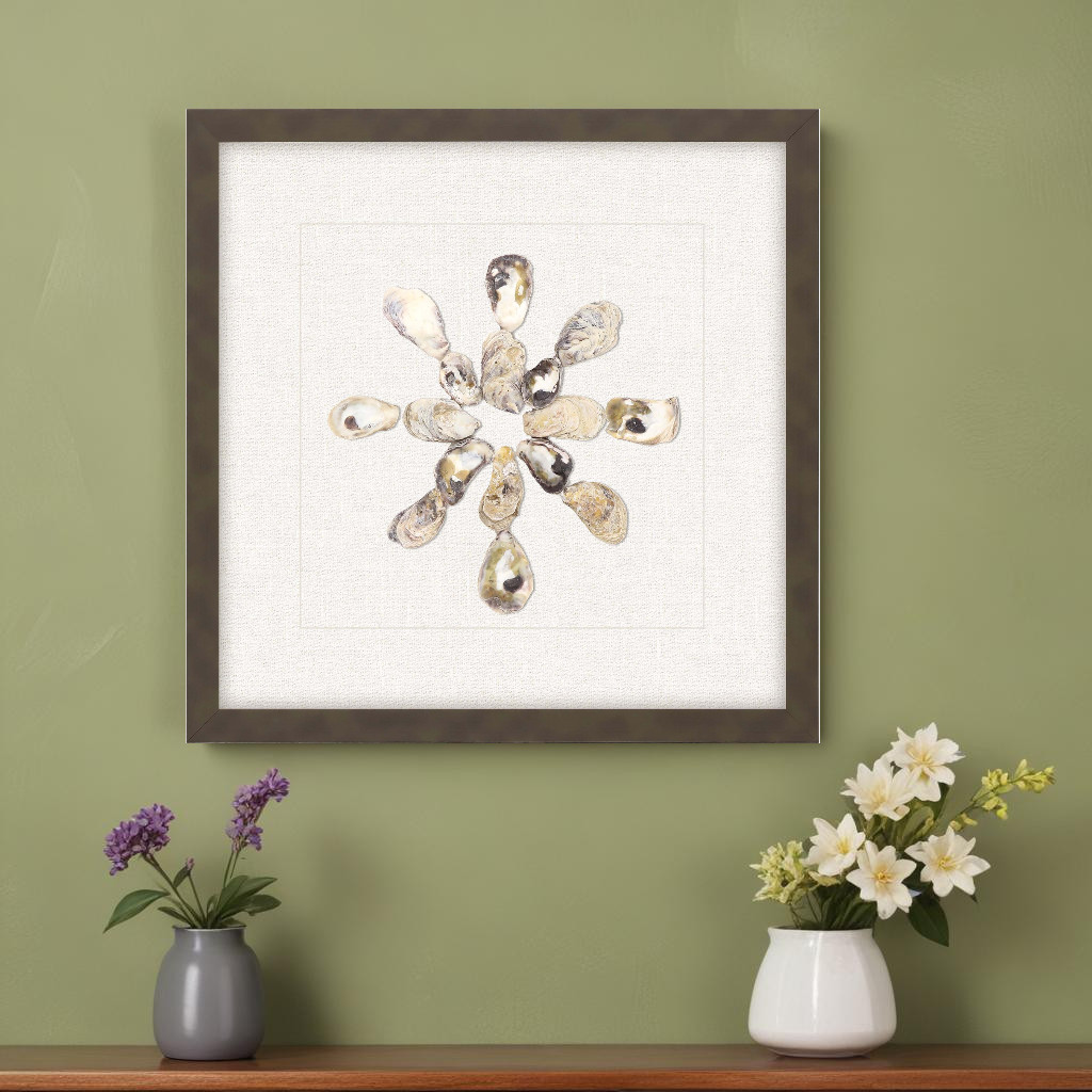 526963 Oyster Shell I Brown Framed Print Wall Art