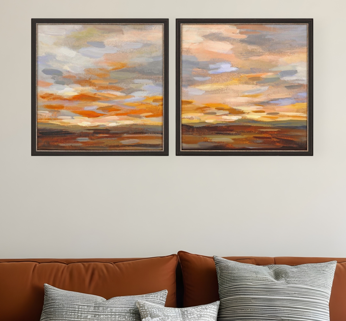 525331 High Desert Sky Black Framed Print Wall Art, Set of 2