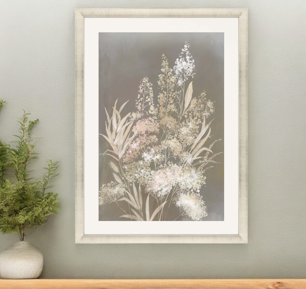 525723 Delicate Bunch I Gold Framed Print Wall Art