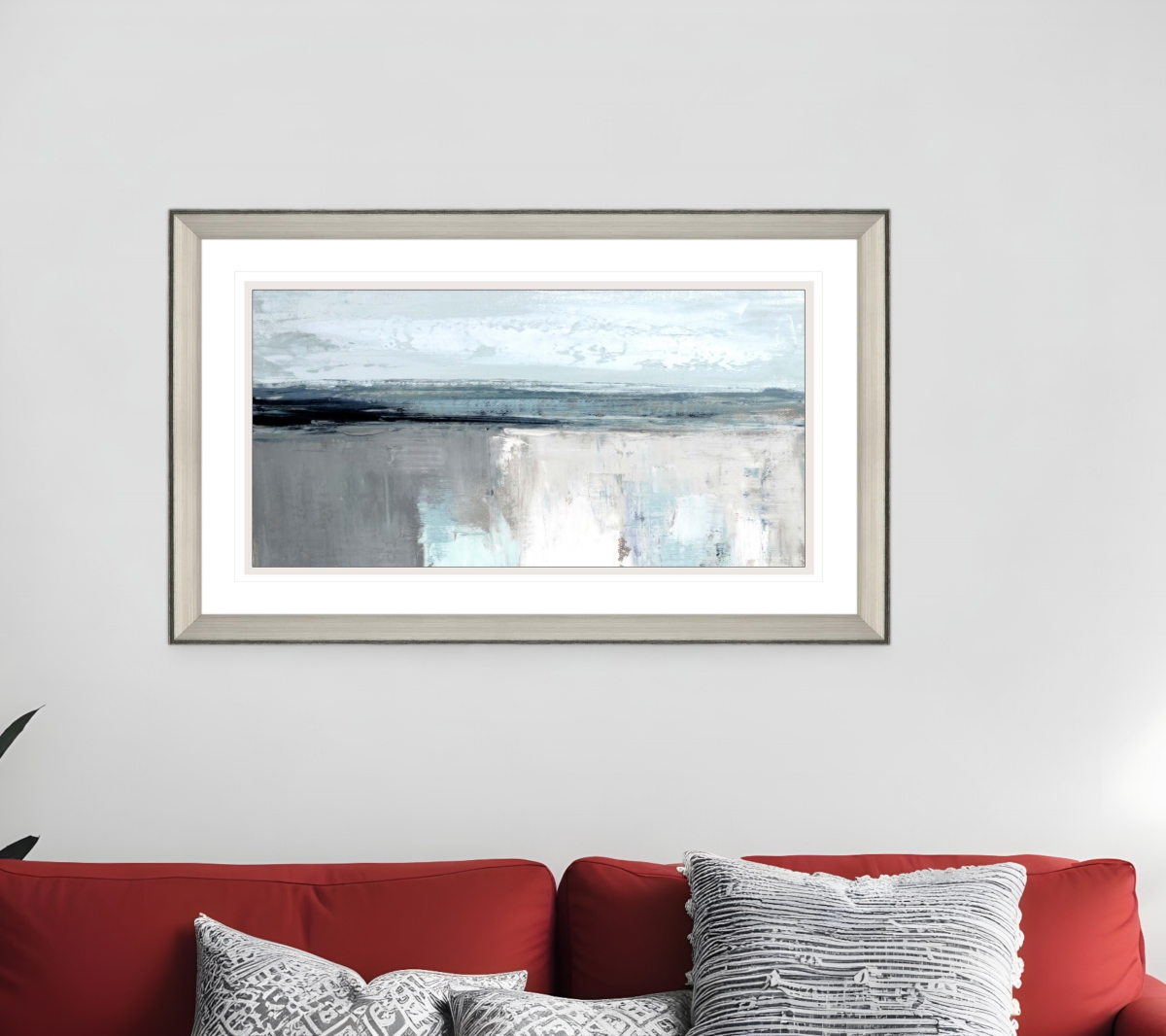 525733 Moody Coast I Silver Framed Print Wall Art
