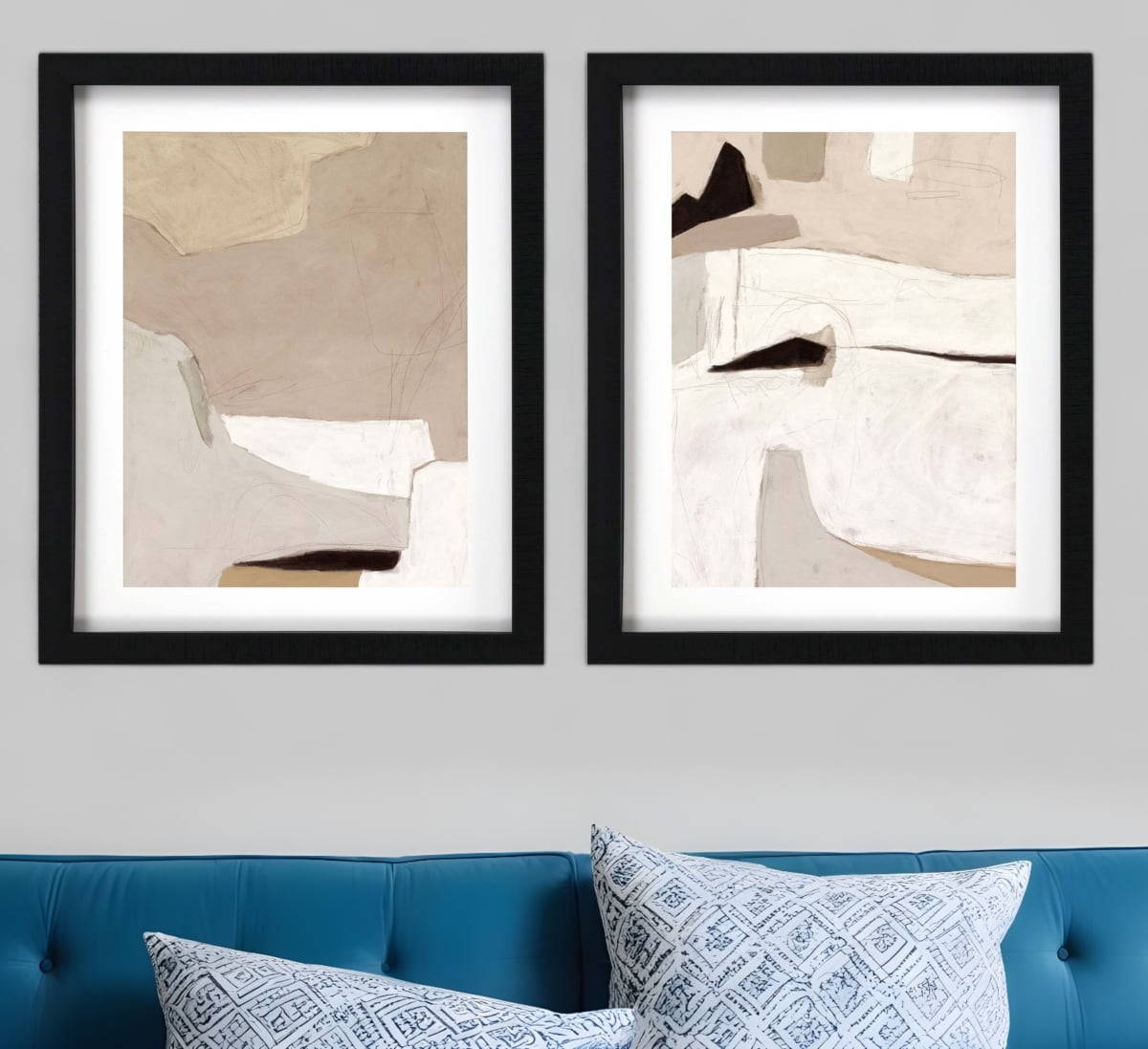 525769 Yukon I Black Framed Print Wall Art, Set of 2