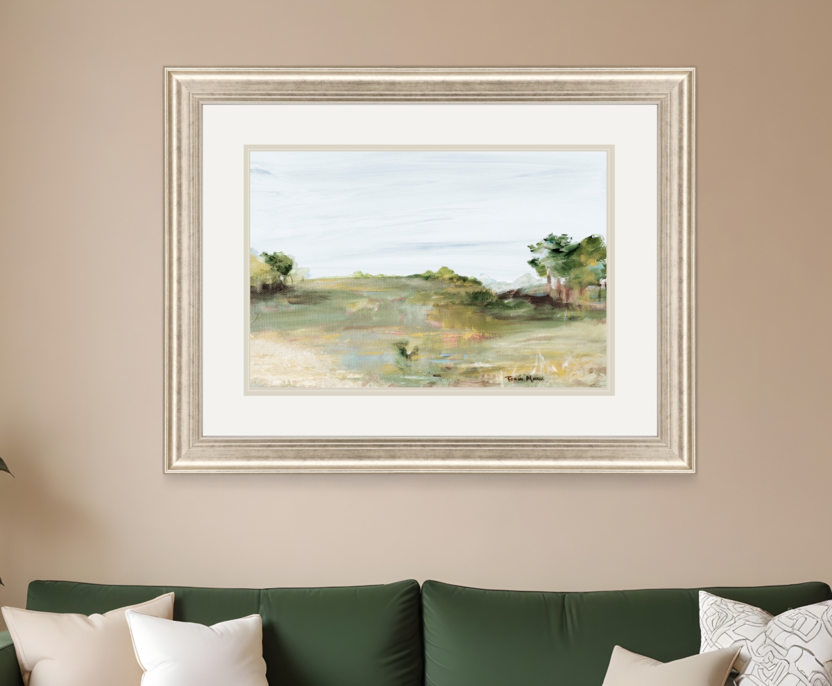 525984 Relaxing View Serene Landscape Silver Framed Print Wall Art