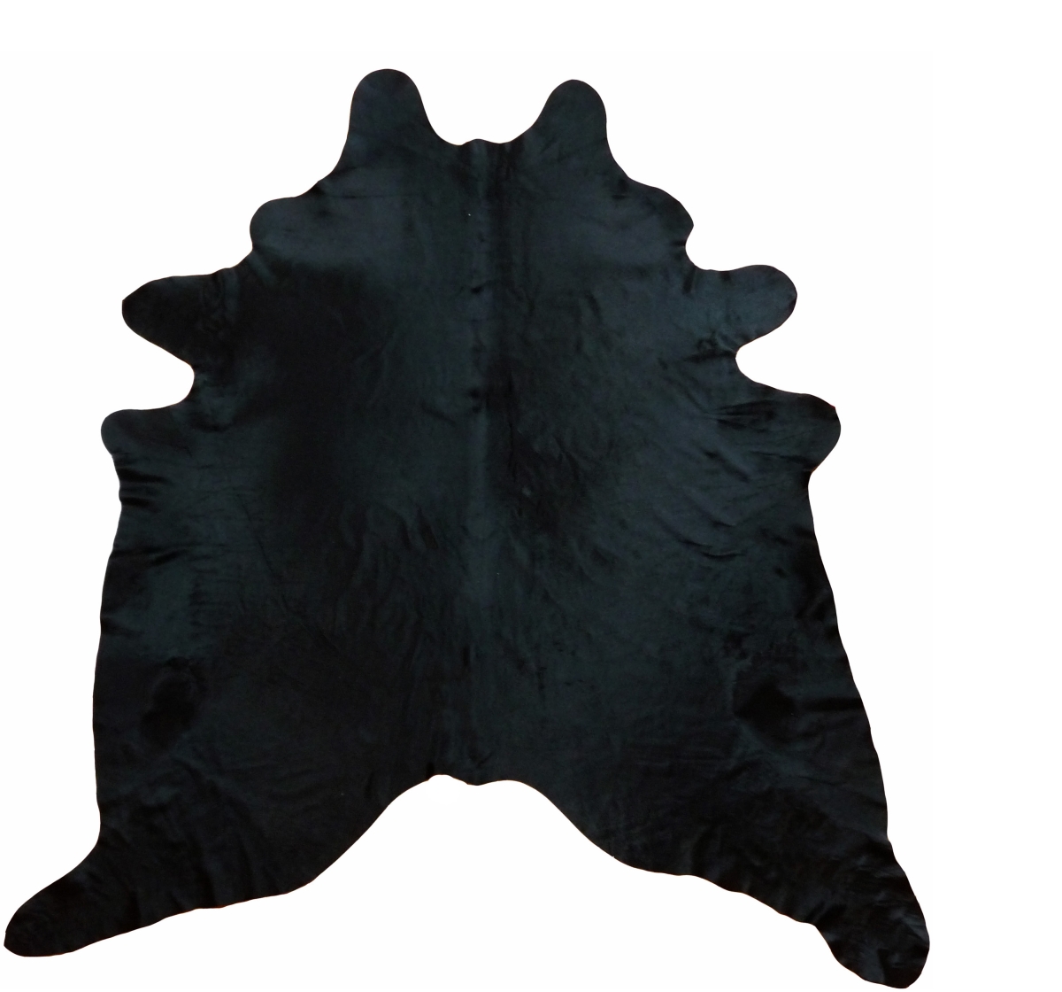 334414 Black Dyed Brazilian Cowhide Rug
