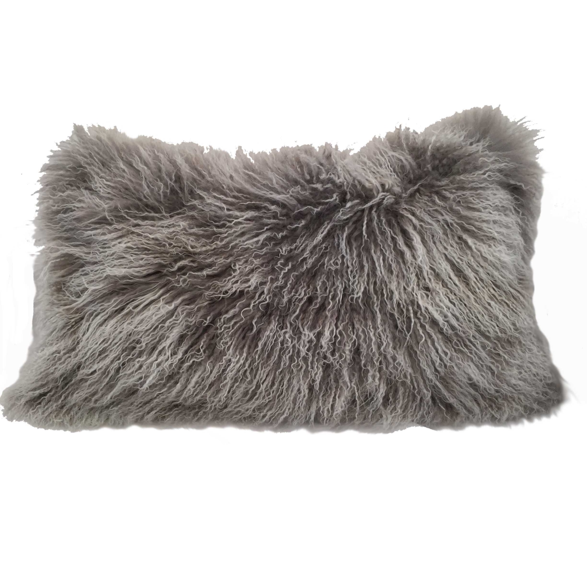 Grey Snowtop Tibetan Lamb Pillow