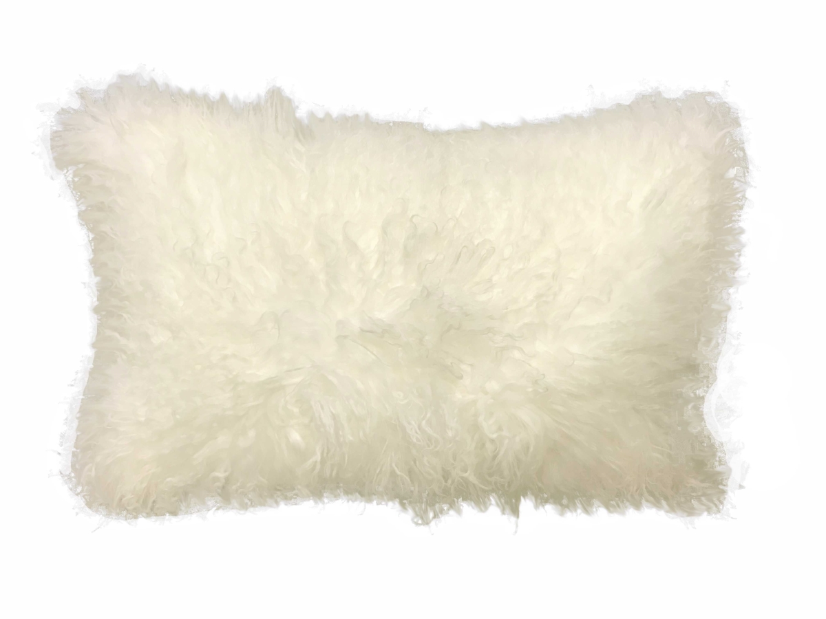 Creamy Natural Tibetan Lamb Pillow