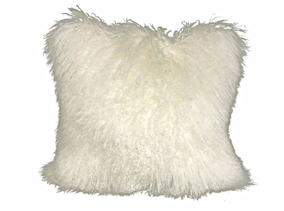 Creamy Natural Tibetan Lamb Pillow