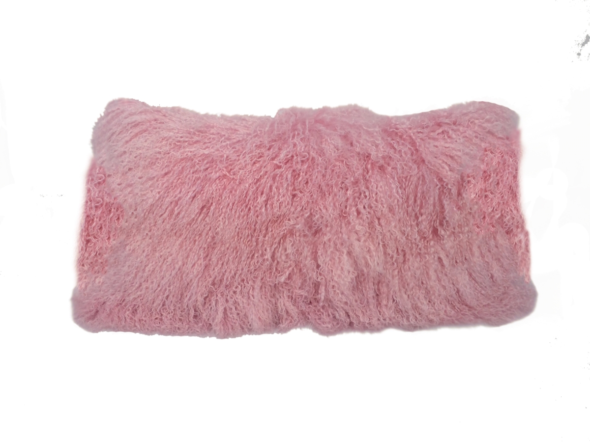 334357 Pretty n Pink Tibetan Lamb Pillow