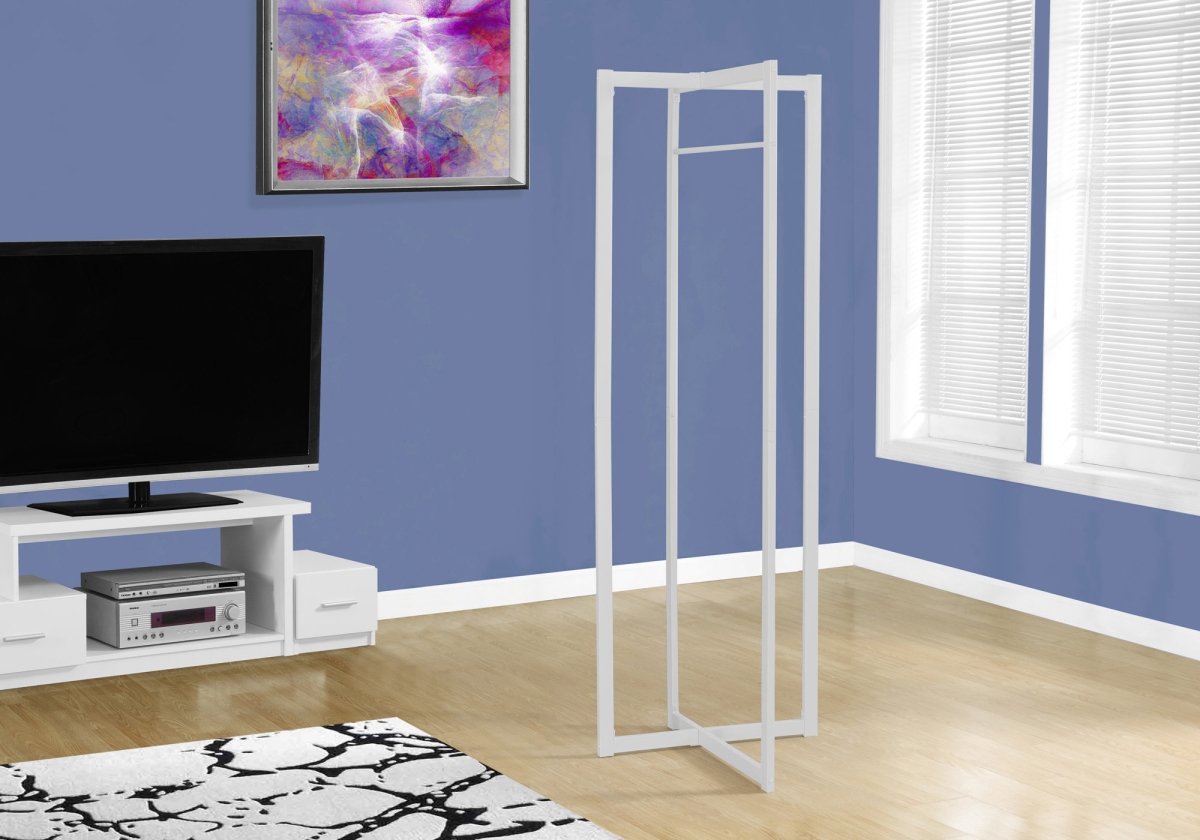 HomeRoots Coat Rack - 72" H/White Metal