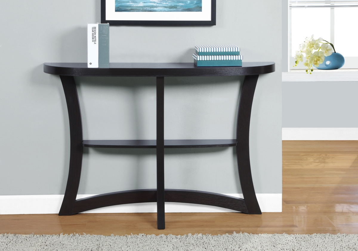 HomeRoots Particle Board,Hollow-CORE, Laminate, MDF Accent Table - 47" L/Cappuccino Hall Console