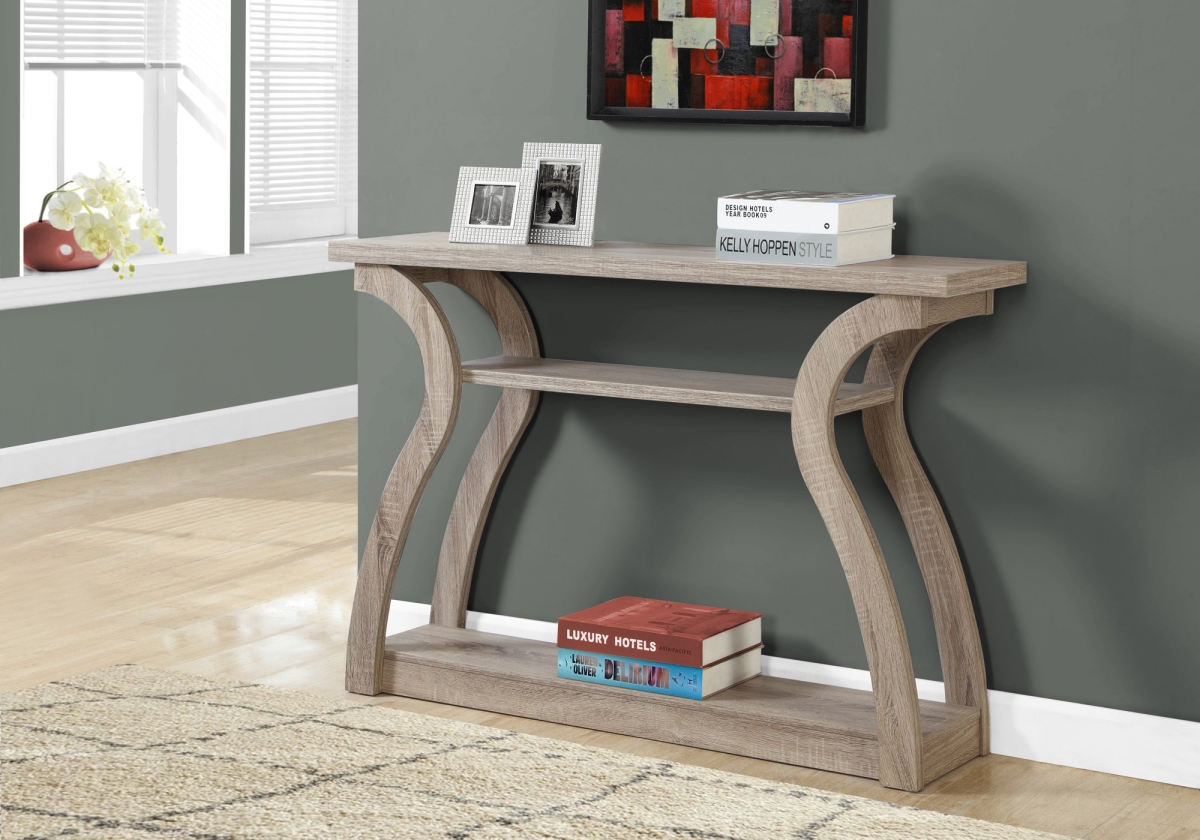 47 in. Dark Taupe Hall Console Accent Table