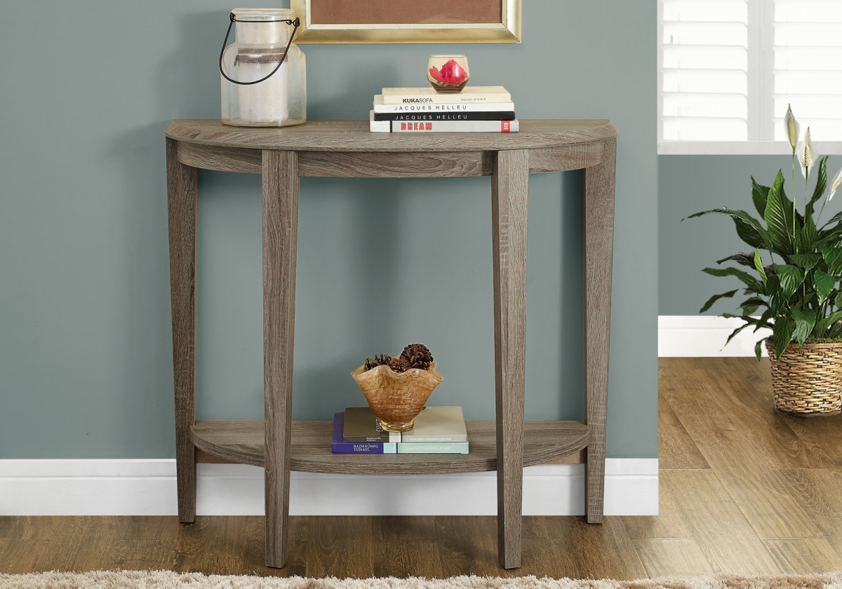 36 in. Dark Taupe Hall Console Accent Table