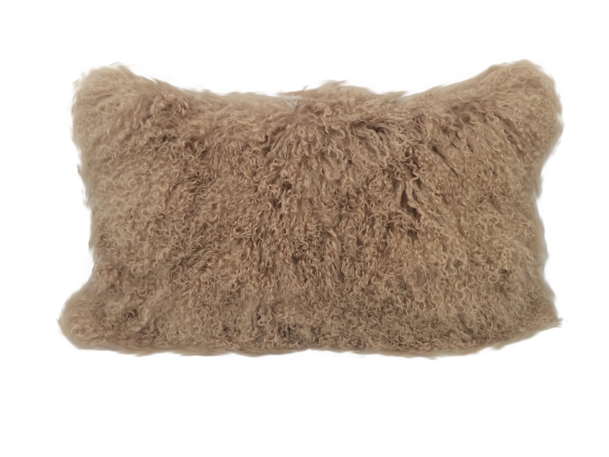 Beige Spice Tibetan Lamb Pillow