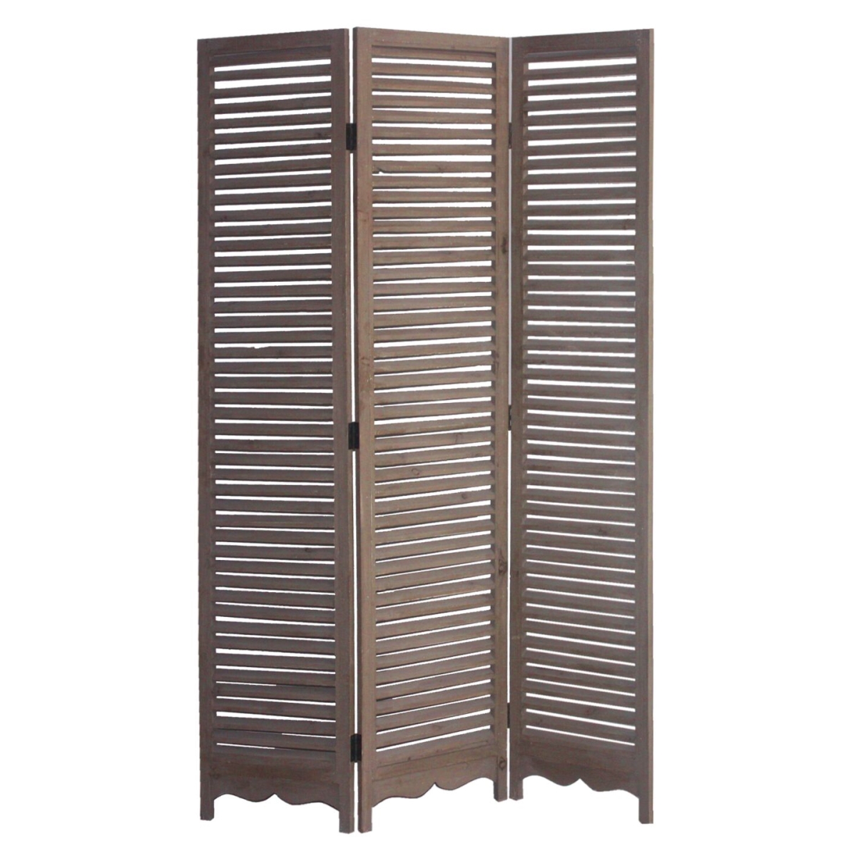 48 x 1 x 71 in. Decorative Brown Wood Tuscan Screen