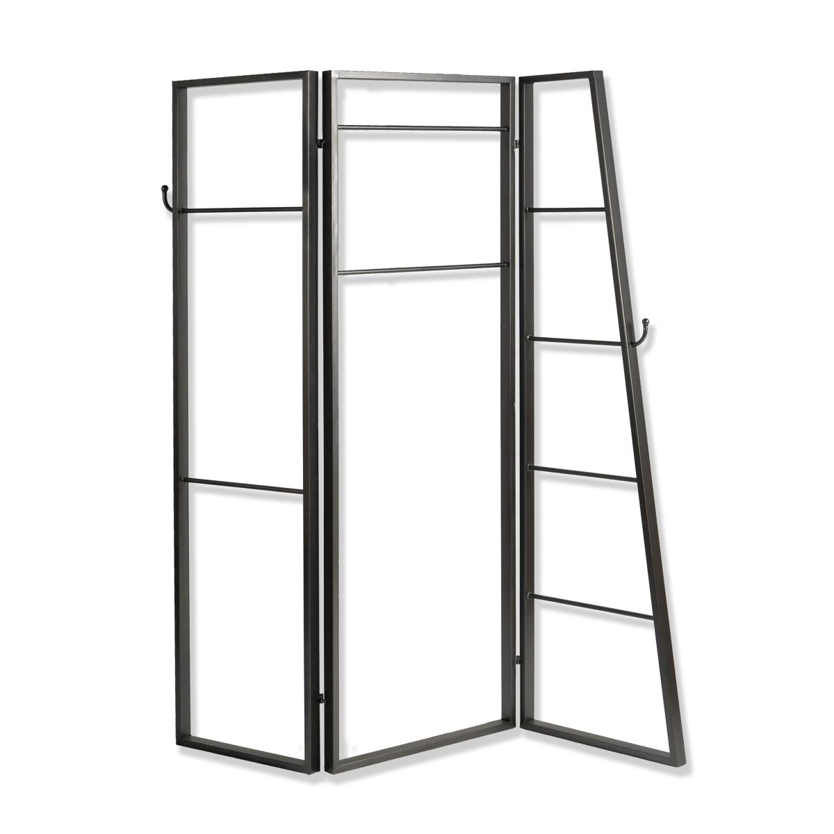 65 x 1 x 72 in. Gray Metal Coatrack Screen with 3 Panel
