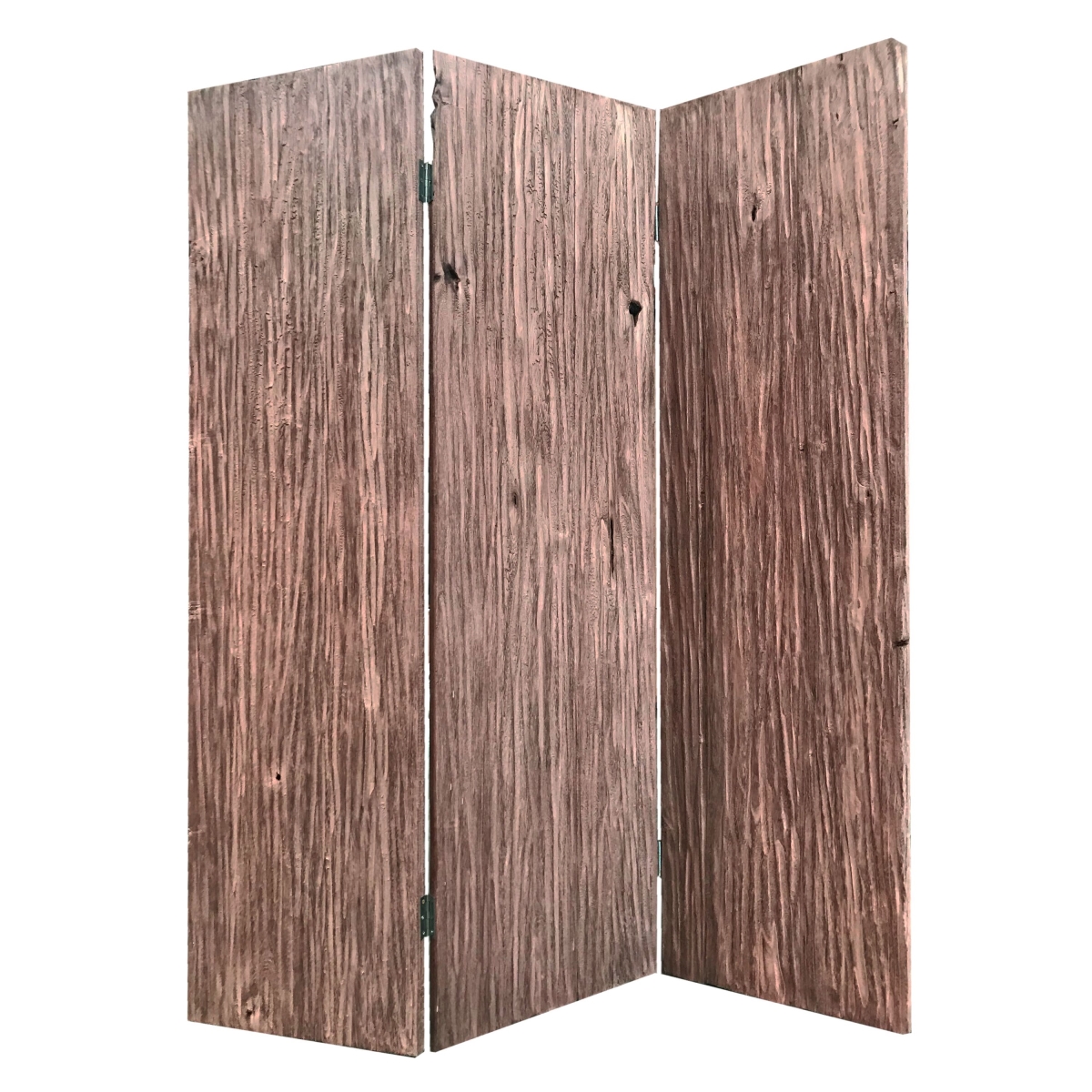 53 x 2 x 72 in. Brown Wood Woodland Screen with 3 Panel