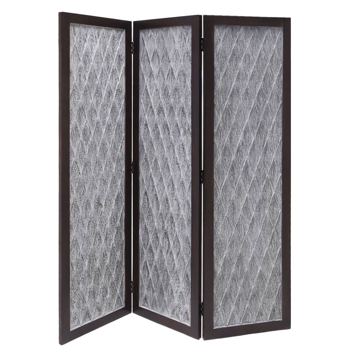 63 x 2 x 70 in. Brown Wood Santa Clara Screen