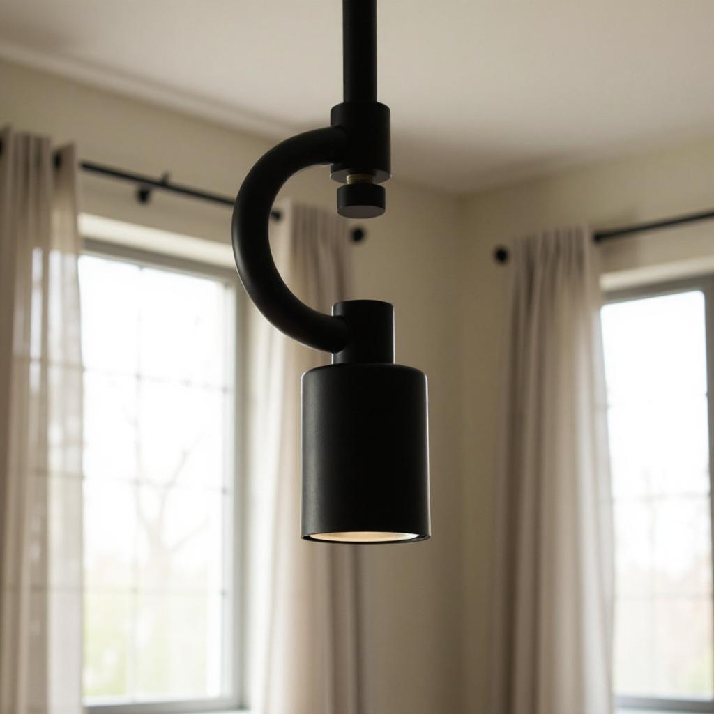 492039 Black Bulb Metal Chandelier