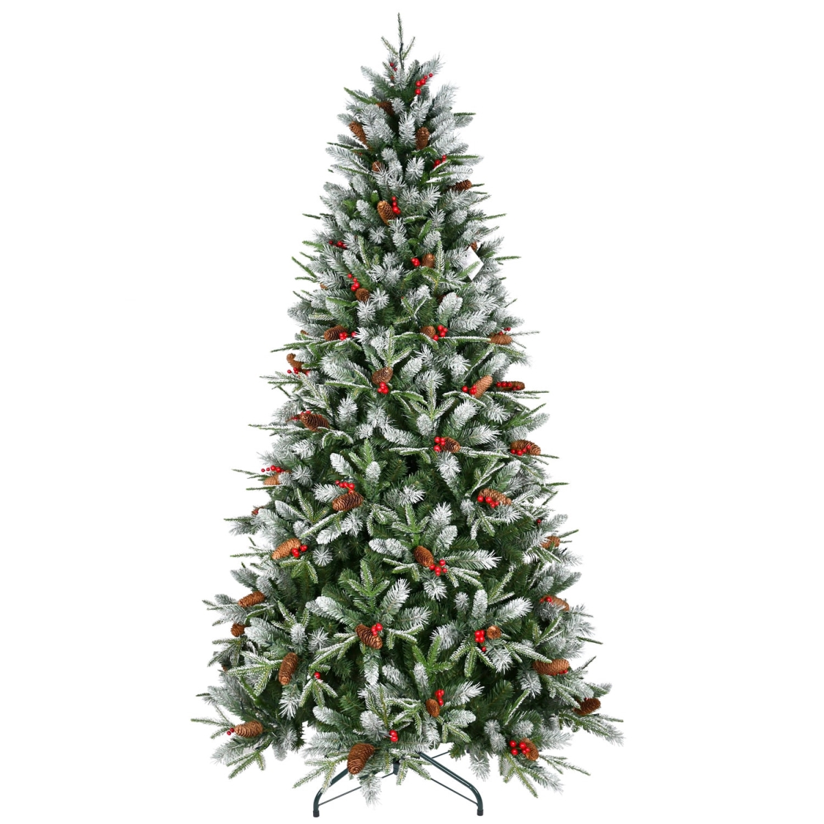 713049 5 ft. Green & White Full Fir Christmas Tree with Decorations