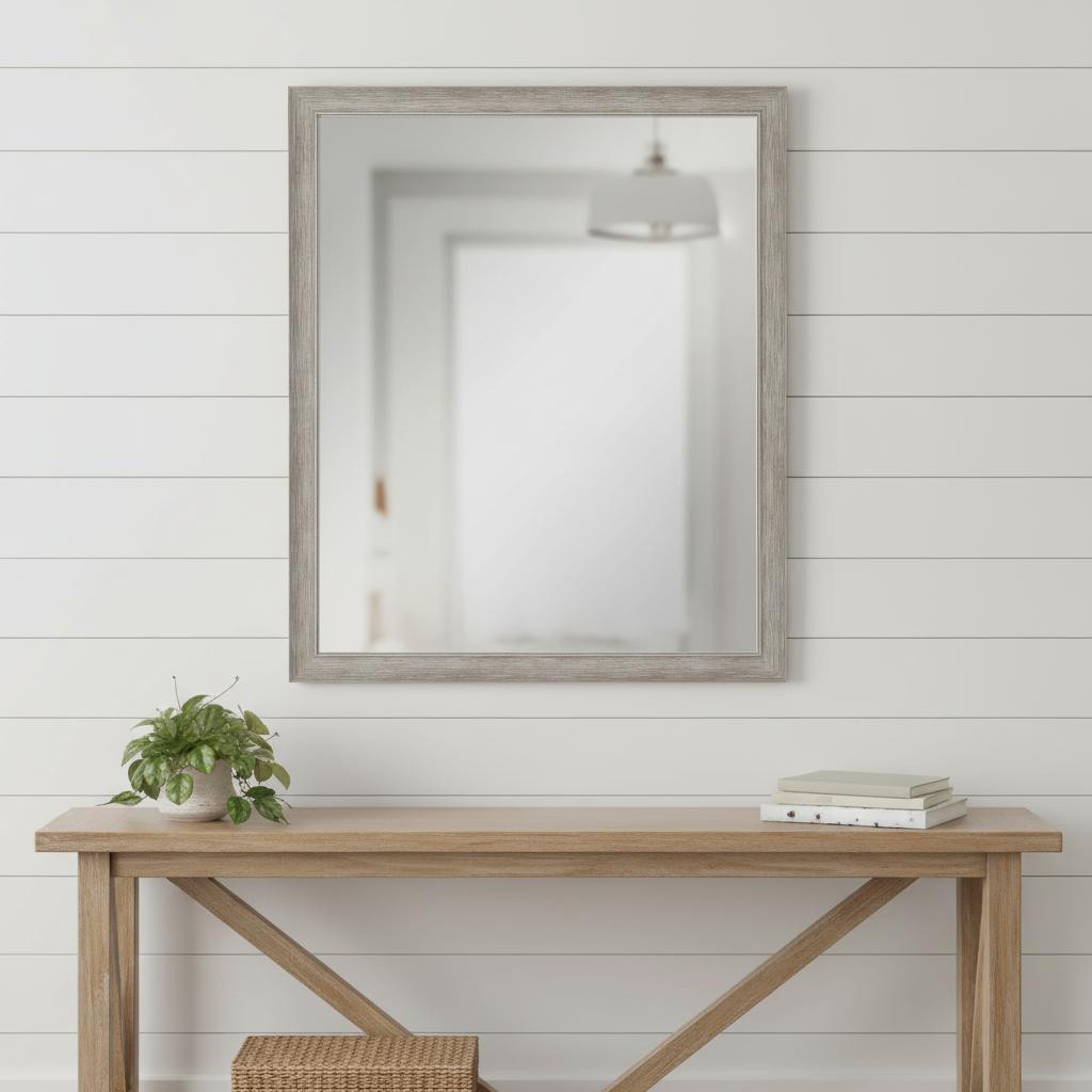 606772 32 in. Silver Framed Accent Mirror