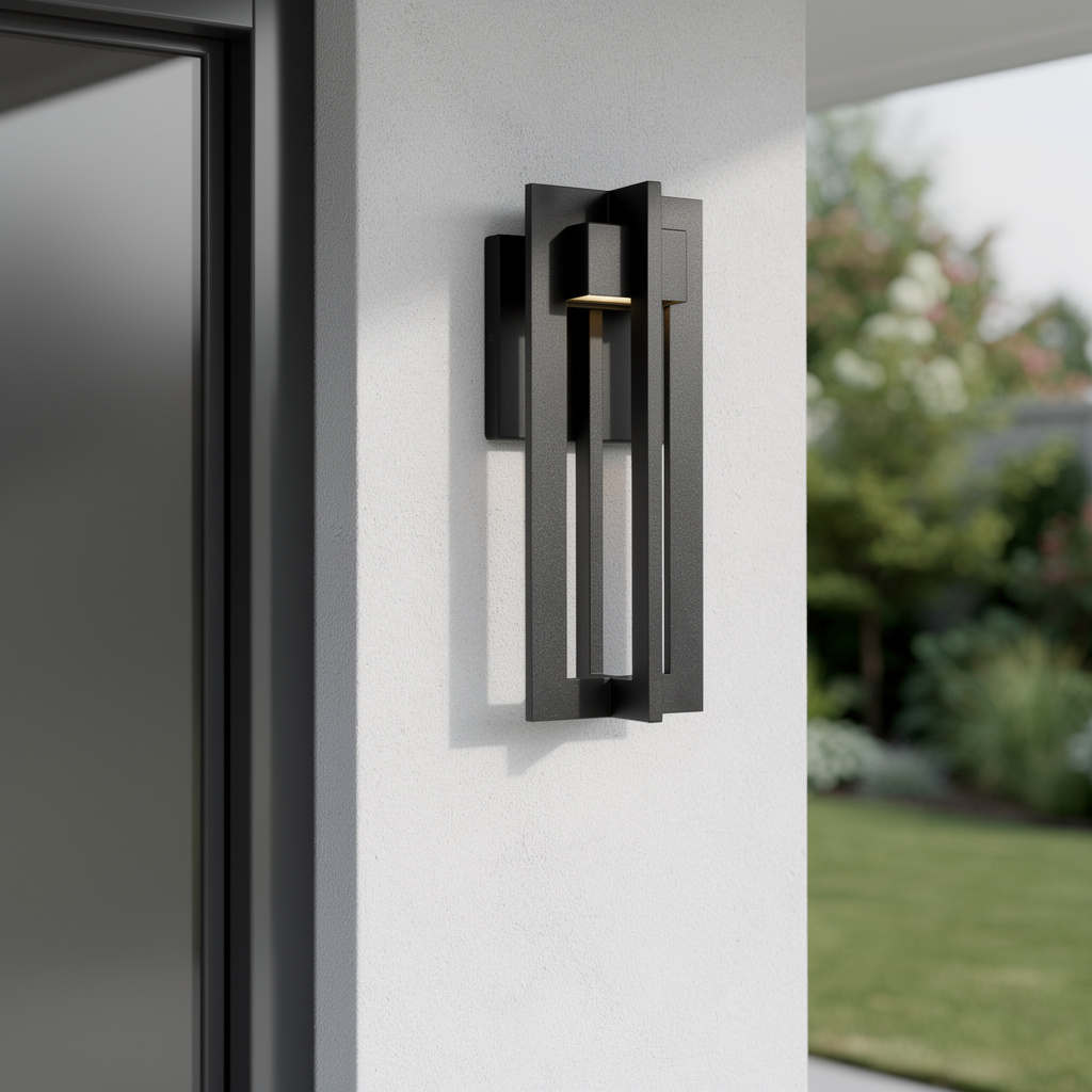 713117 Black LED Dimmable Outdoor Hanging Light